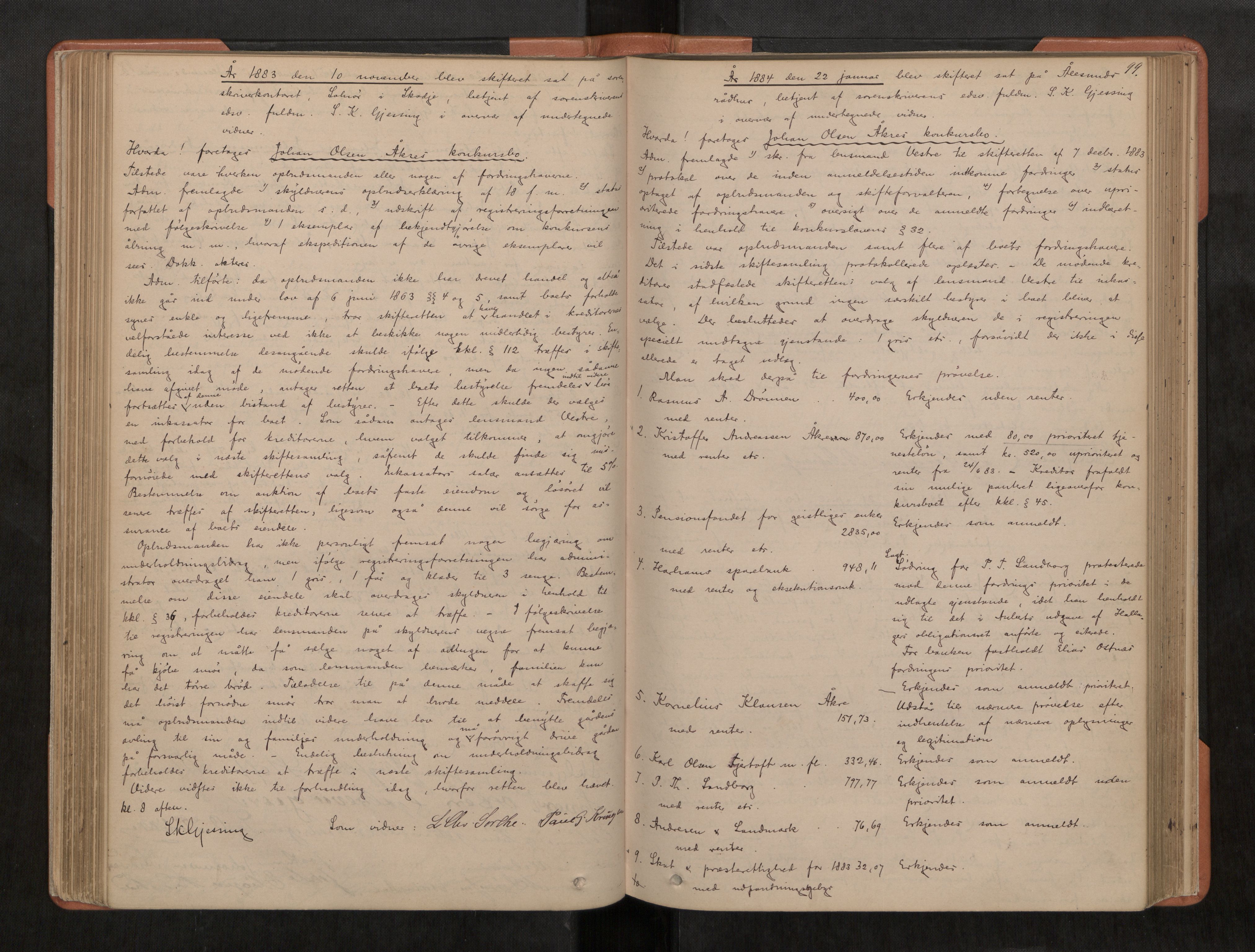 Nordre Sunnmøre sorenskriveri, AV/SAT-A-0006/1/3/3B/L0002: Skiftebehandlingsprotokoll 2, 1877-1892, s. 99