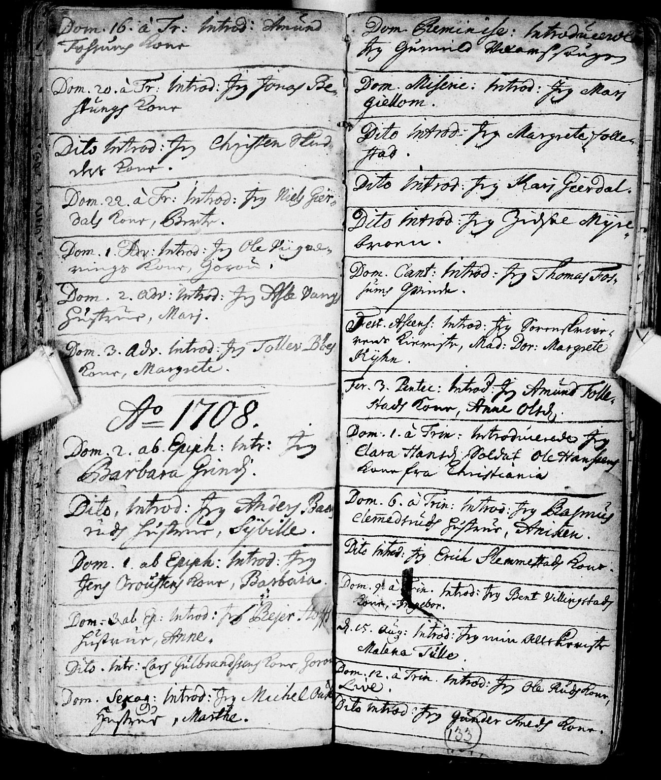 Røyken kirkebøker, SAKO/A-241/F/Fa/L0001: Ministerialbok nr. 1, 1701-1730, s. 133