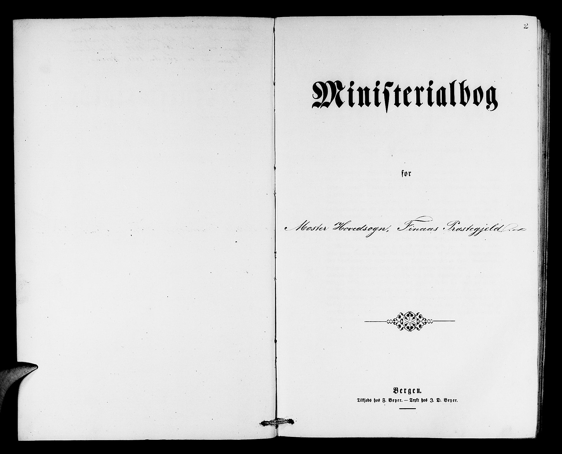 Finnås sokneprestembete, SAB/A-99925/H/Ha/Hab/Haba/L0002: Klokkerbok nr. A 2, 1873-1882, s. 2
