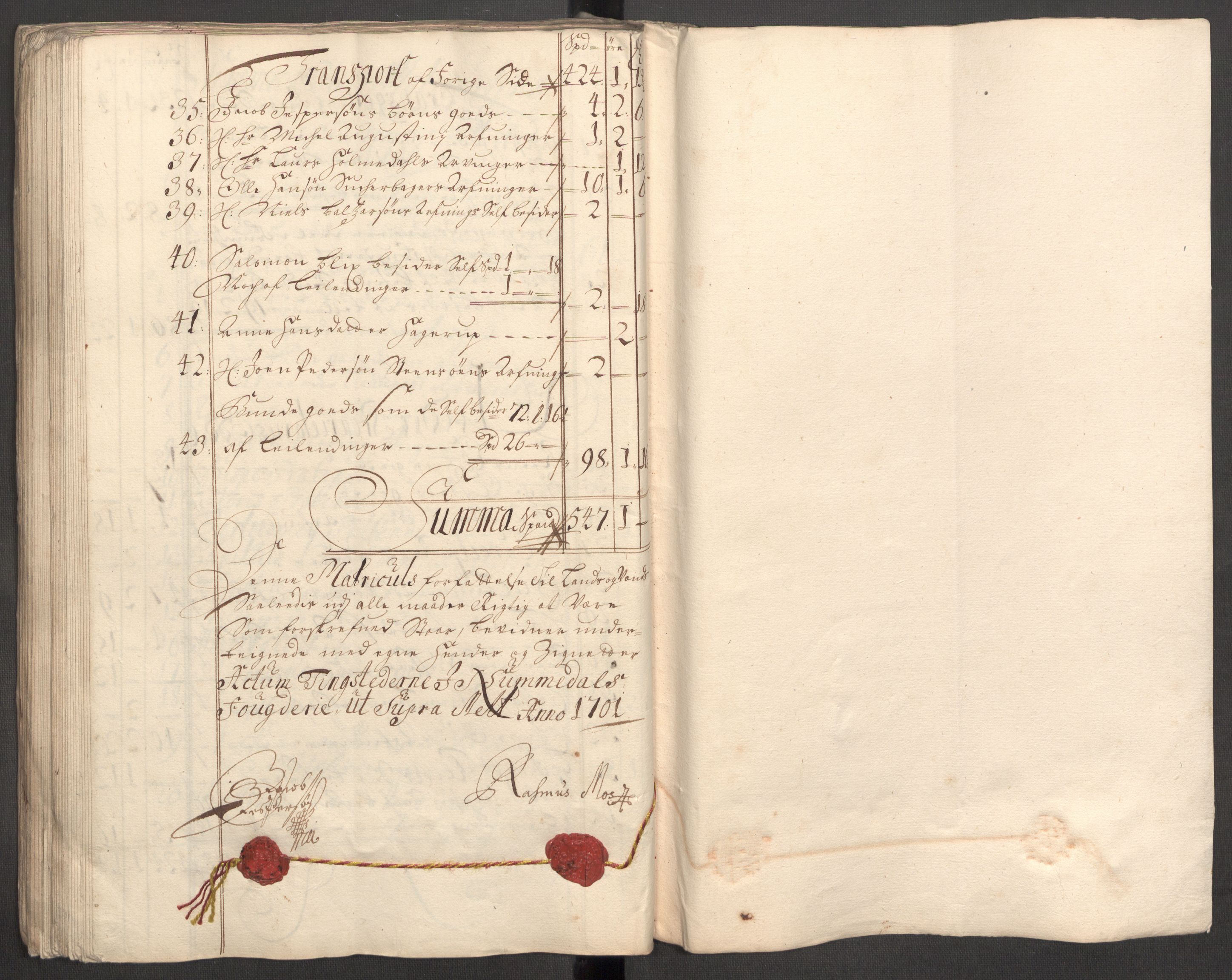 Rentekammeret inntil 1814, Reviderte regnskaper, Fogderegnskap, RA/EA-4092/R64/L4427: Fogderegnskap Namdal, 1701-1702, s. 82