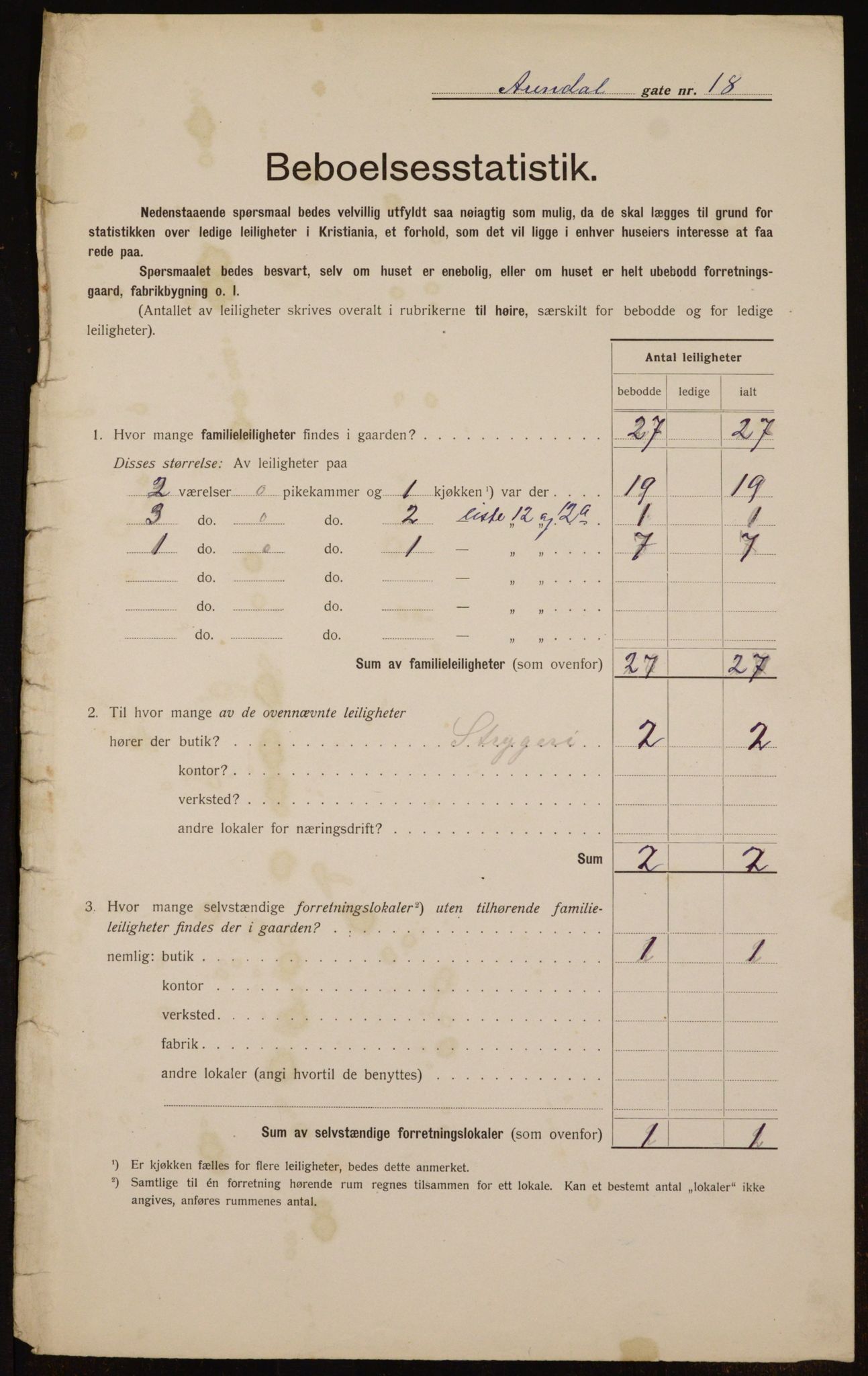 OBA, Kommunal folketelling 1.2.1912 for Kristiania, 1912, s. 2075