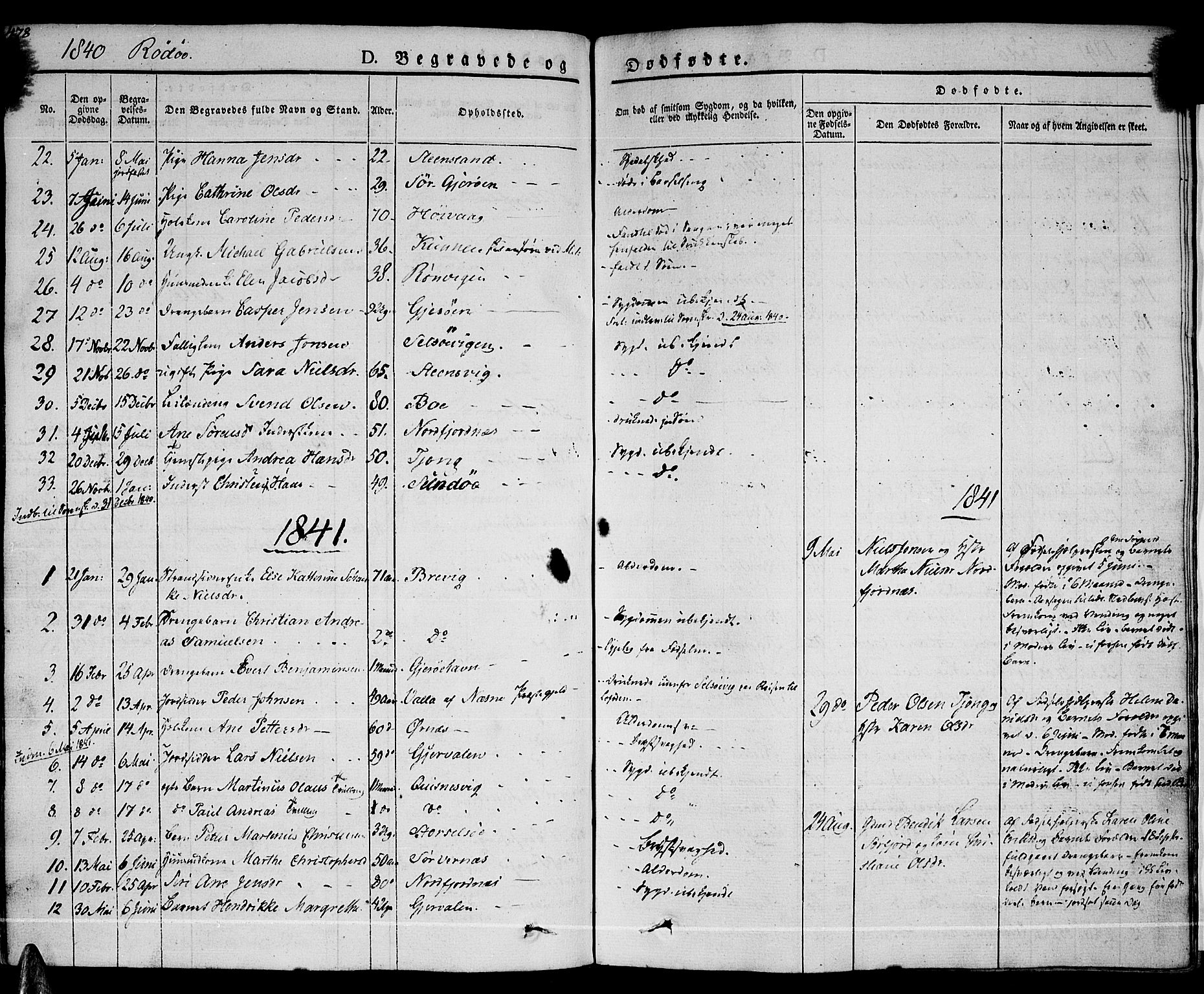 Ministerialprotokoller, klokkerbøker og fødselsregistre - Nordland, AV/SAT-A-1459/841/L0600: Ministerialbok nr. 841A07 /1, 1825-1844, s. 478