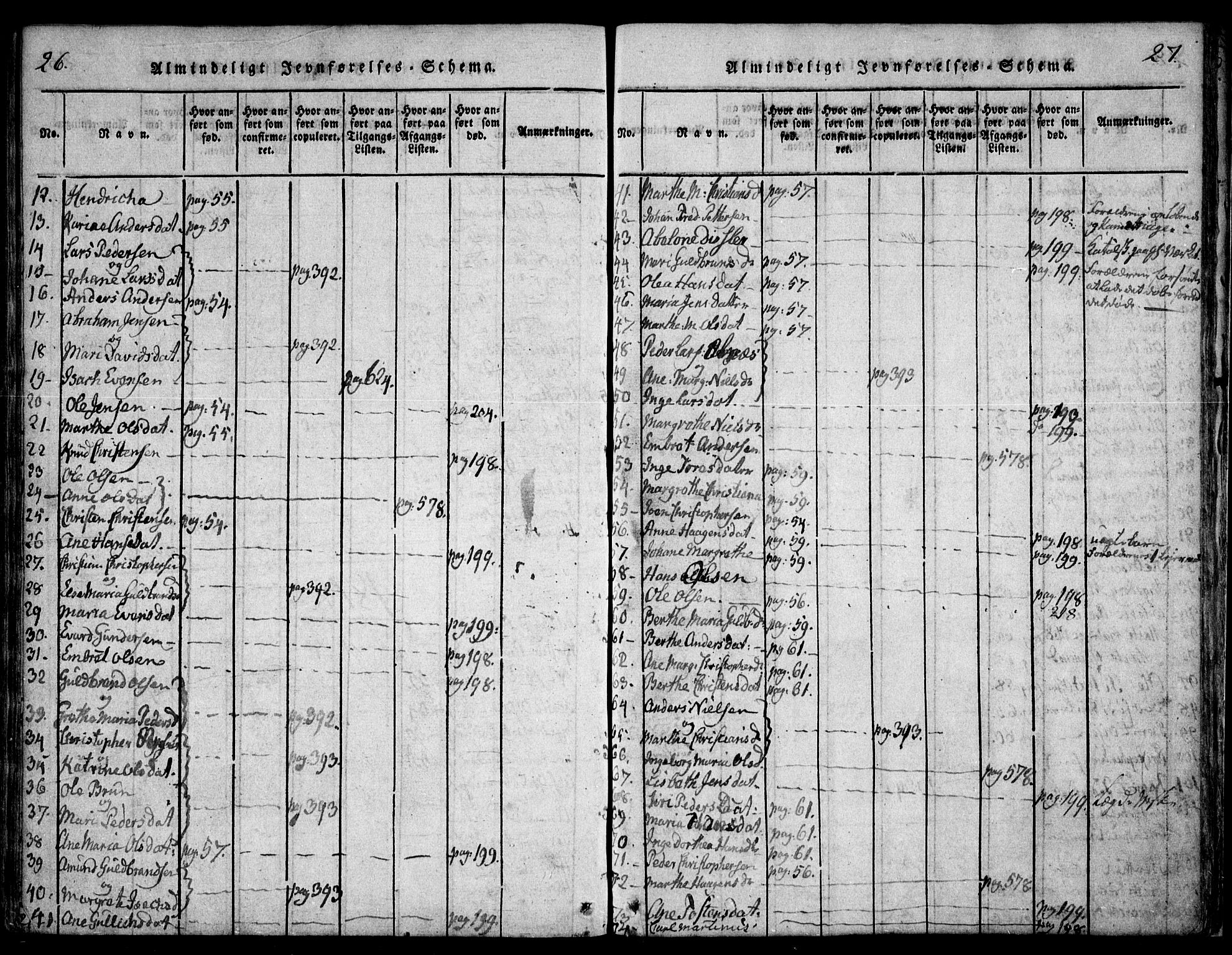 Hurdal prestekontor Kirkebøker, SAO/A-10889/F/Fa/L0003: Ministerialbok nr. I 3, 1815-1828, s. 26-27