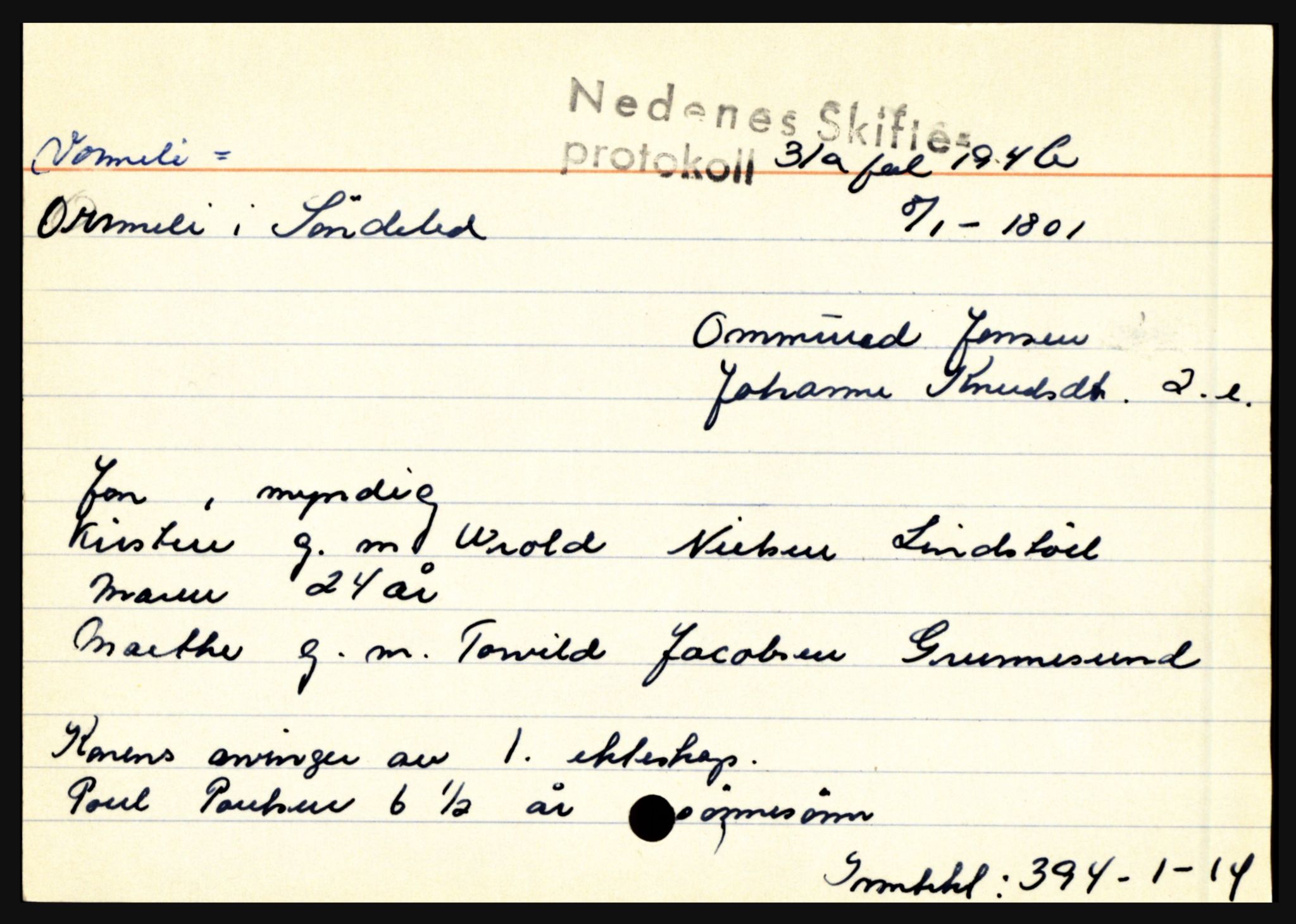 Nedenes sorenskriveri før 1824, AV/SAK-1221-0007/H, s. 33307
