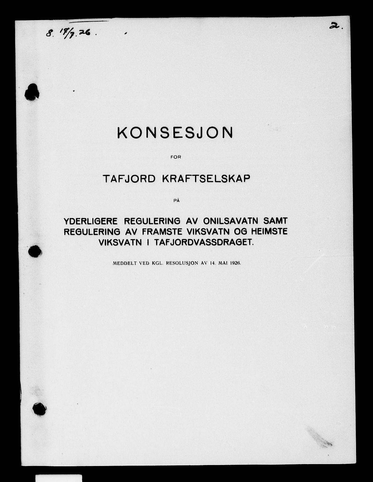 Nord-Gudbrandsdal tingrett, SAH/TING-002/H/Hb/Hba/L0025: Pantebok nr. 25, 1926-1927, s. 2