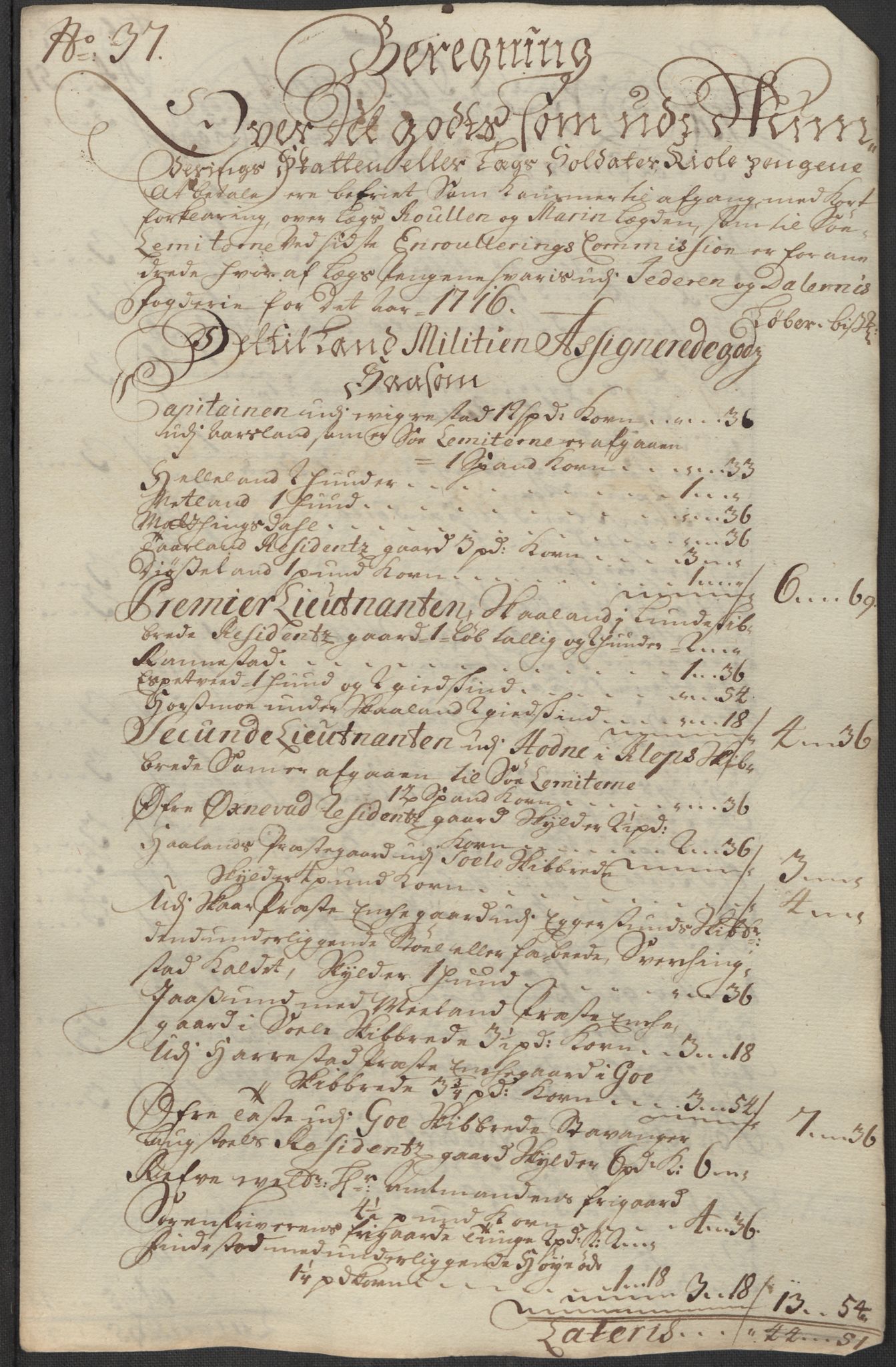 Rentekammeret inntil 1814, Reviderte regnskaper, Fogderegnskap, RA/EA-4092/R46/L2740: Fogderegnskap Jæren og Dalane, 1715-1716, s. 441