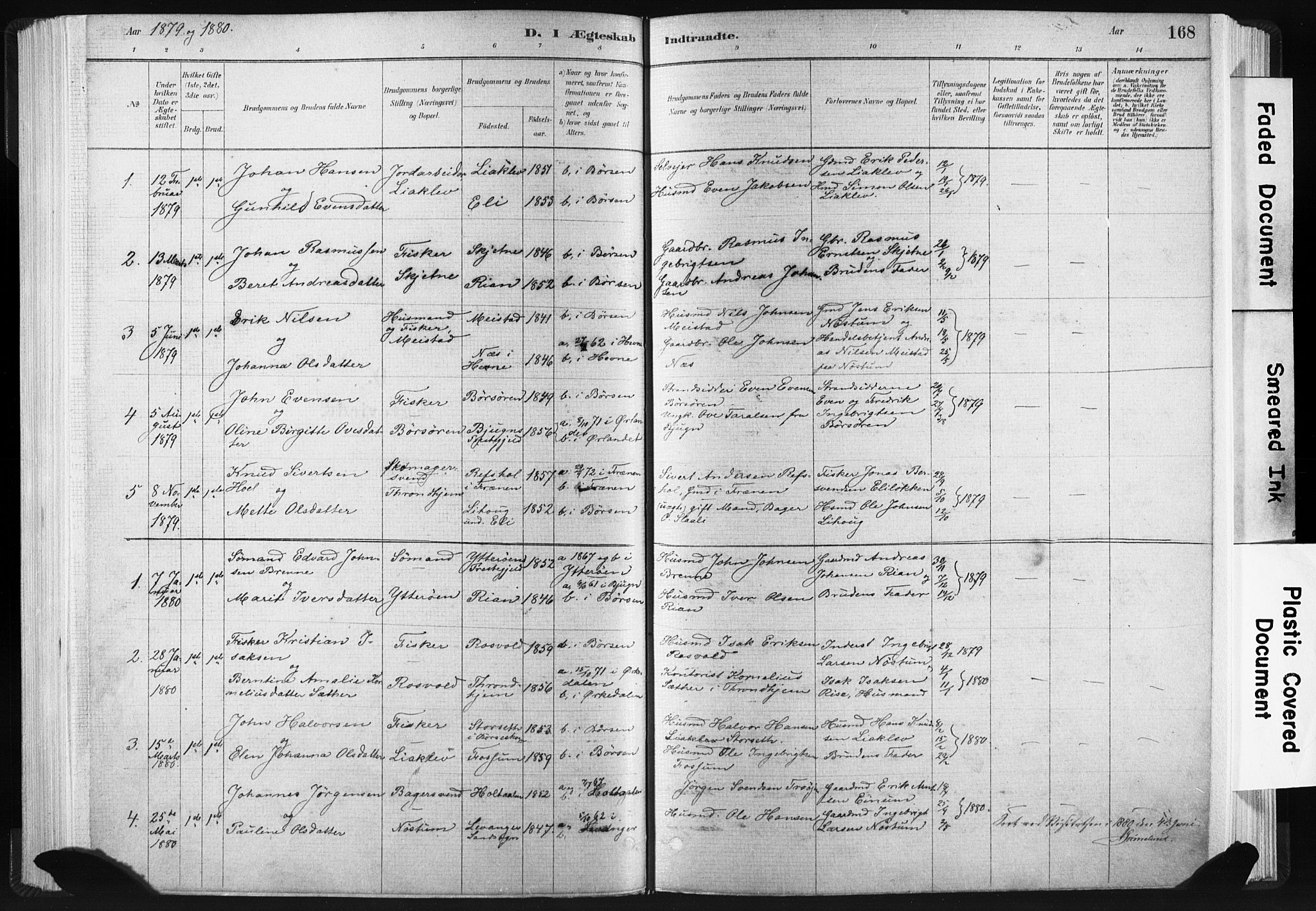Ministerialprotokoller, klokkerbøker og fødselsregistre - Sør-Trøndelag, AV/SAT-A-1456/665/L0773: Ministerialbok nr. 665A08, 1879-1905, s. 168