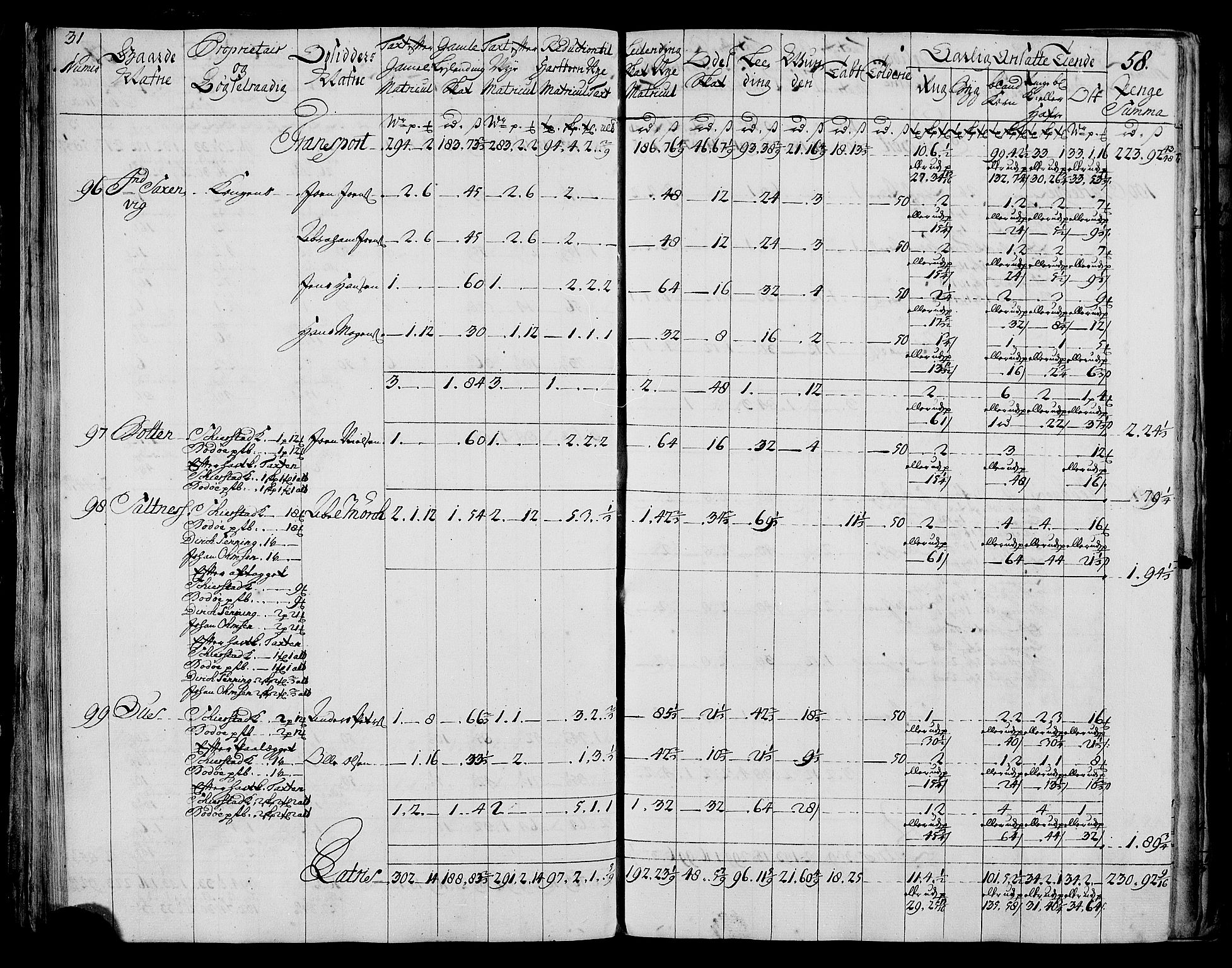 Rentekammeret inntil 1814, Realistisk ordnet avdeling, RA/EA-4070/N/Nb/Nbf/L0173: Salten matrikkelprotokoll, 1723, s. 60