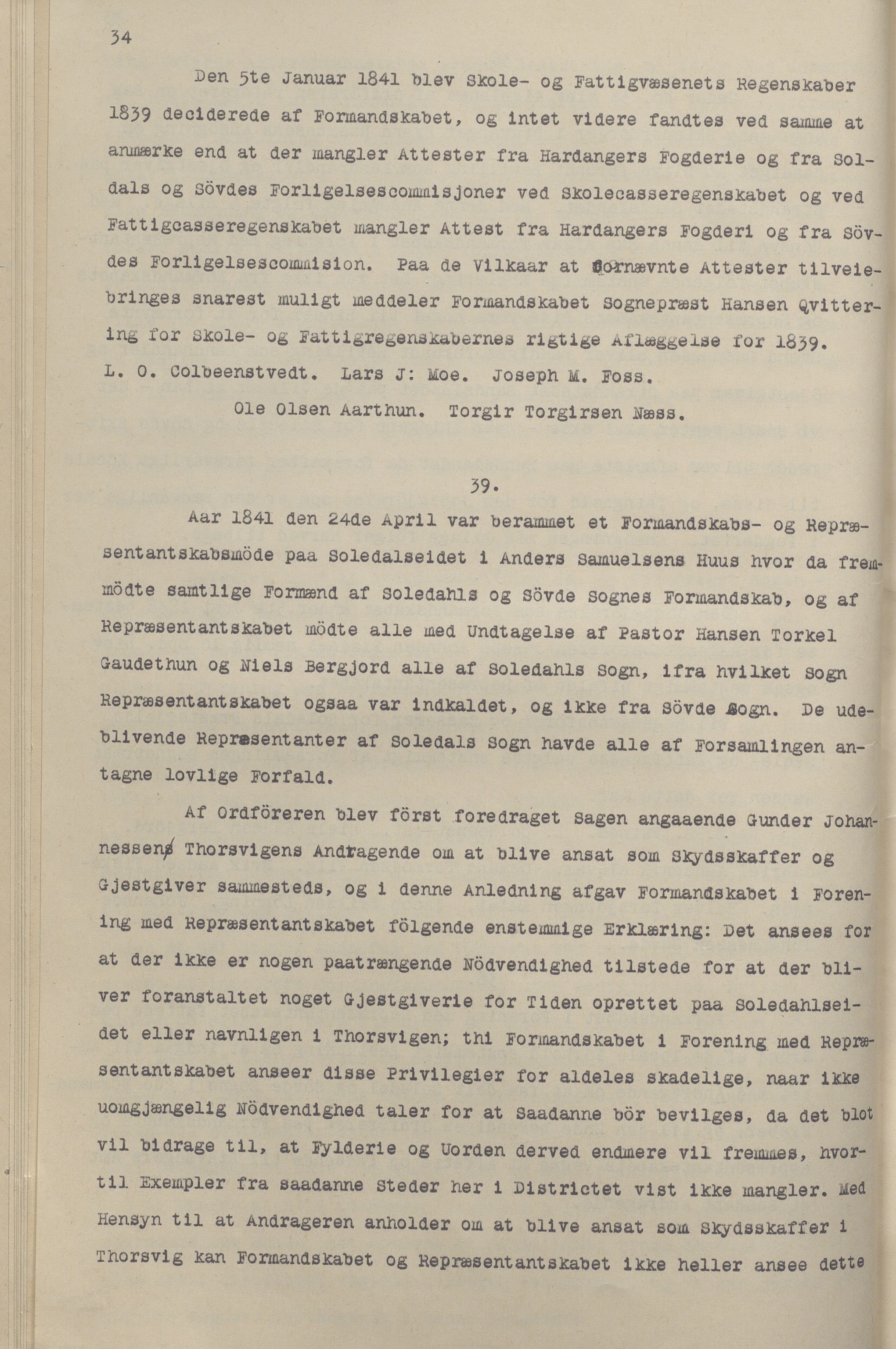 Sauda kommune - Formannskapet/sentraladministrasjonen, IKAR/K-100597/A/Aa/L0001: Møtebok, 1838-1888, s. 34