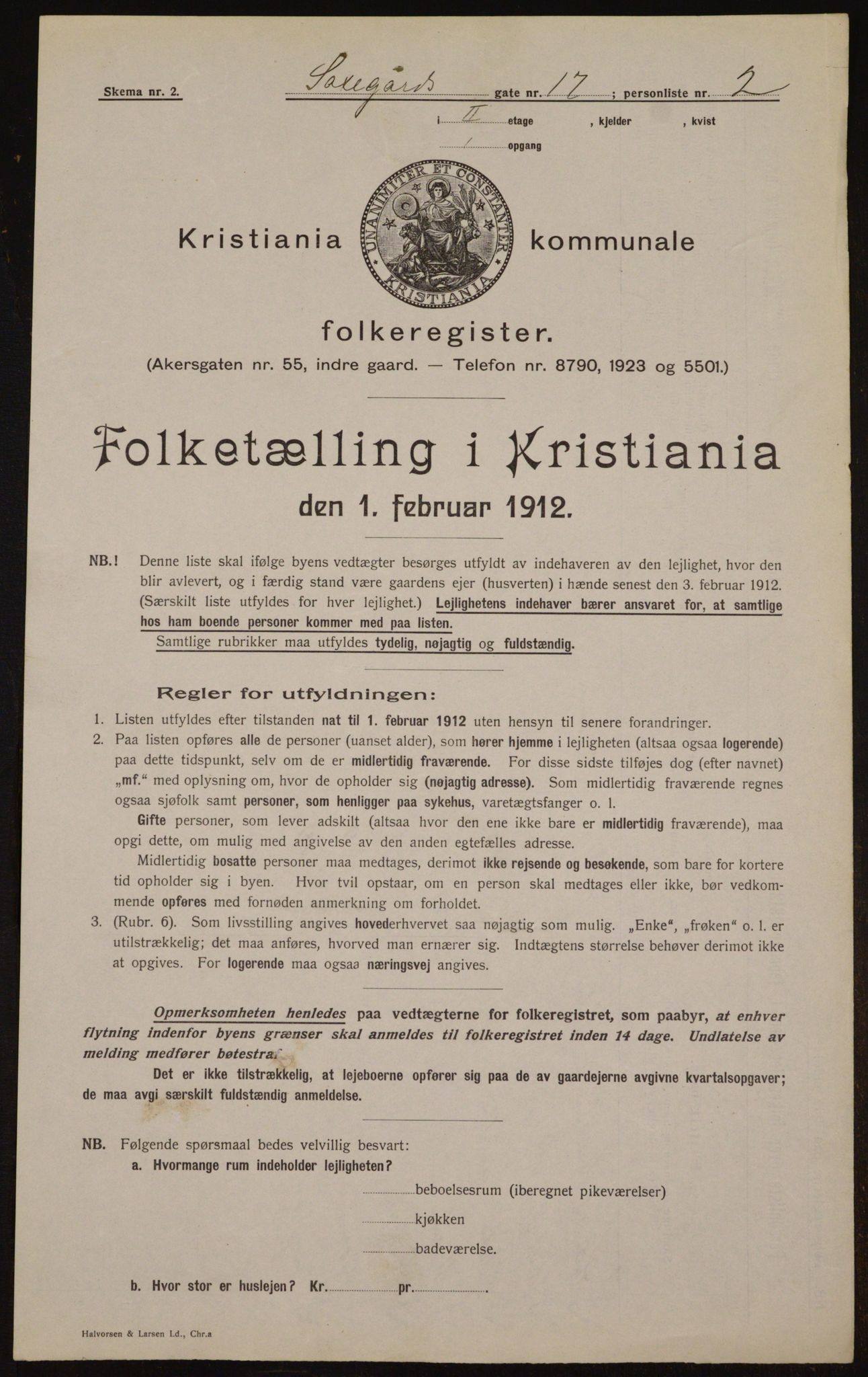 OBA, Kommunal folketelling 1.2.1912 for Kristiania, 1912, s. 89606