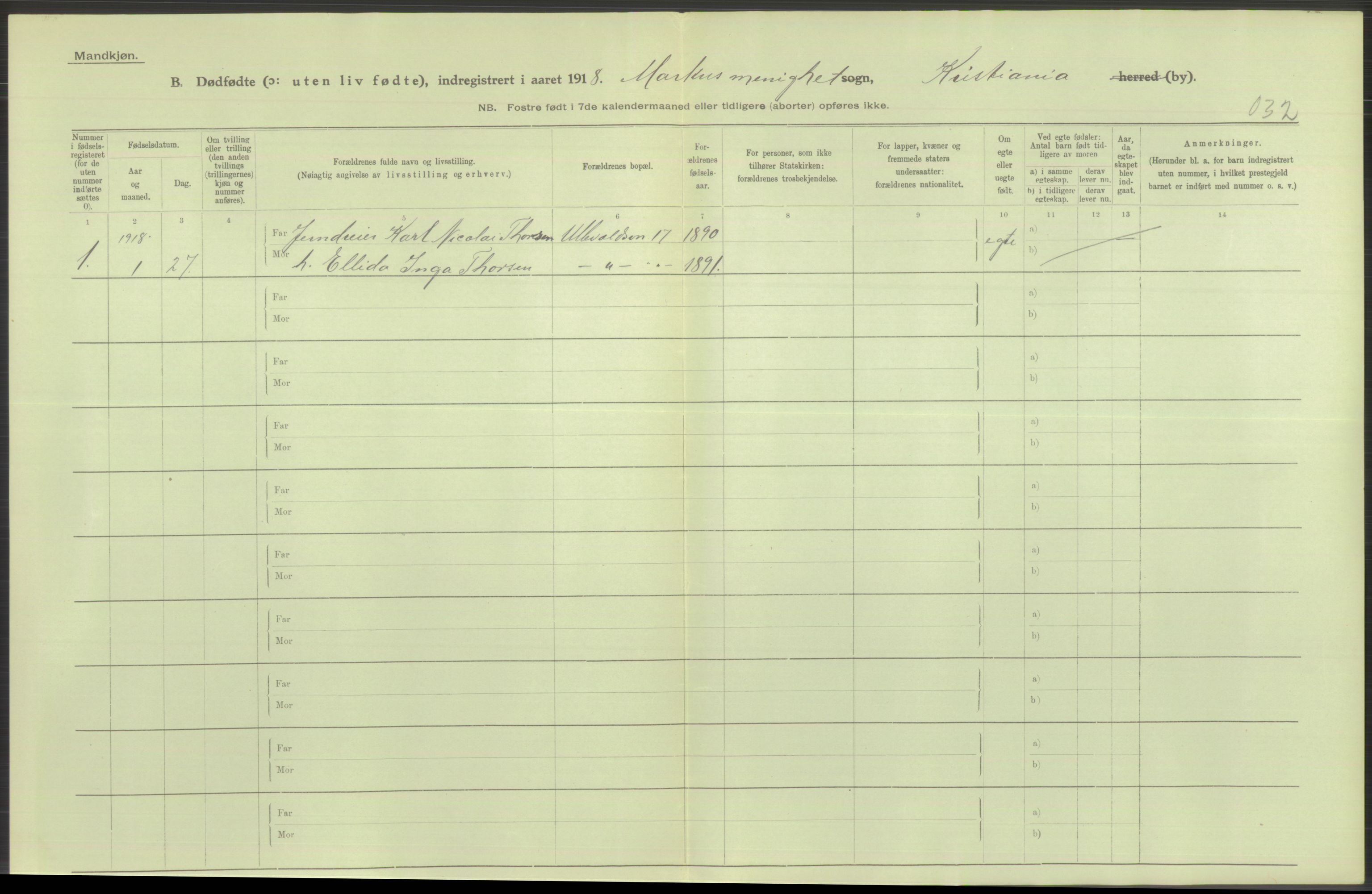 Statistisk sentralbyrå, Sosiodemografiske emner, Befolkning, RA/S-2228/D/Df/Dfb/Dfbh/L0011: Kristiania: Døde, dødfødte, 1918, s. 580