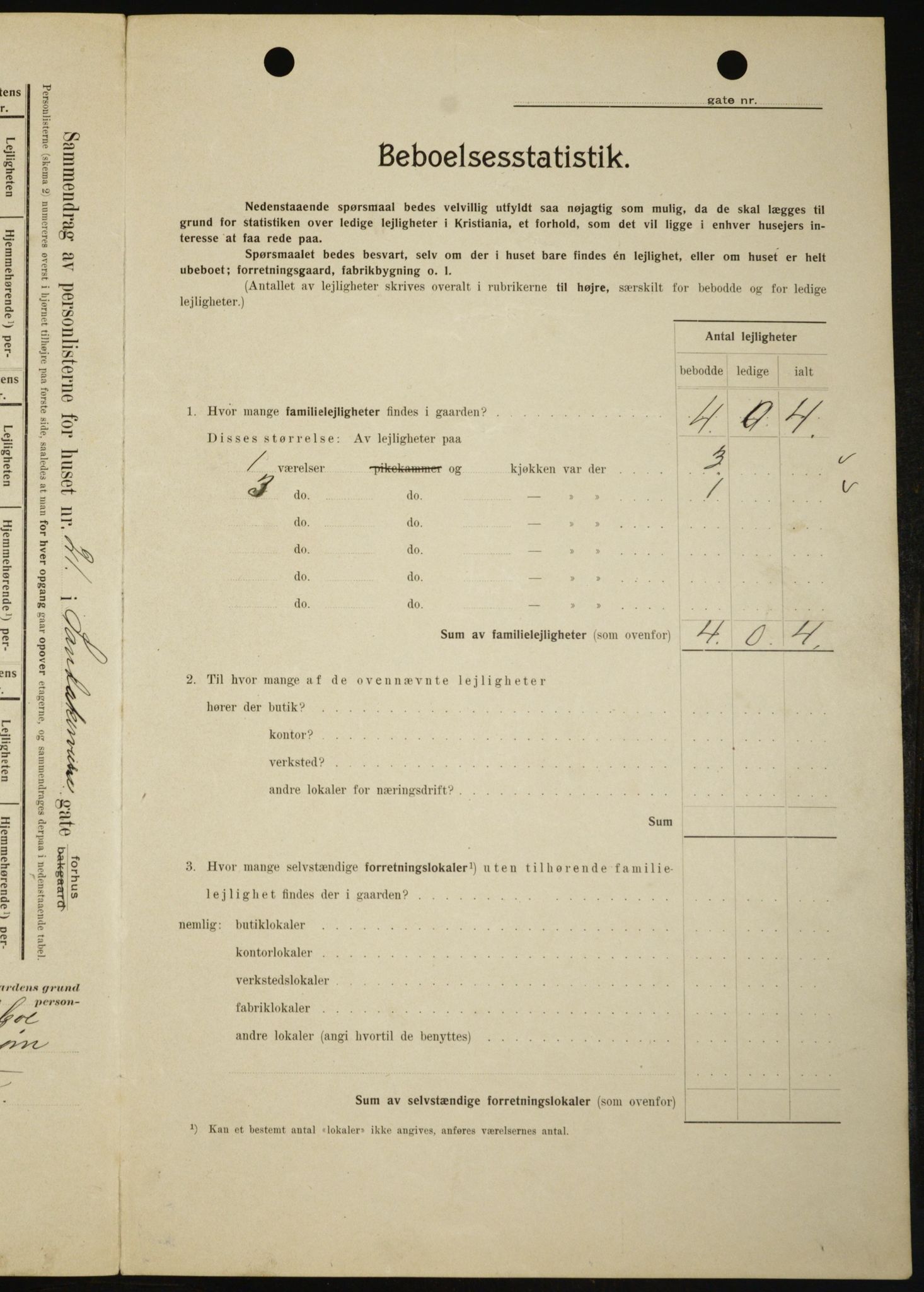 OBA, Kommunal folketelling 1.2.1909 for Kristiania kjøpstad, 1909, s. 78947