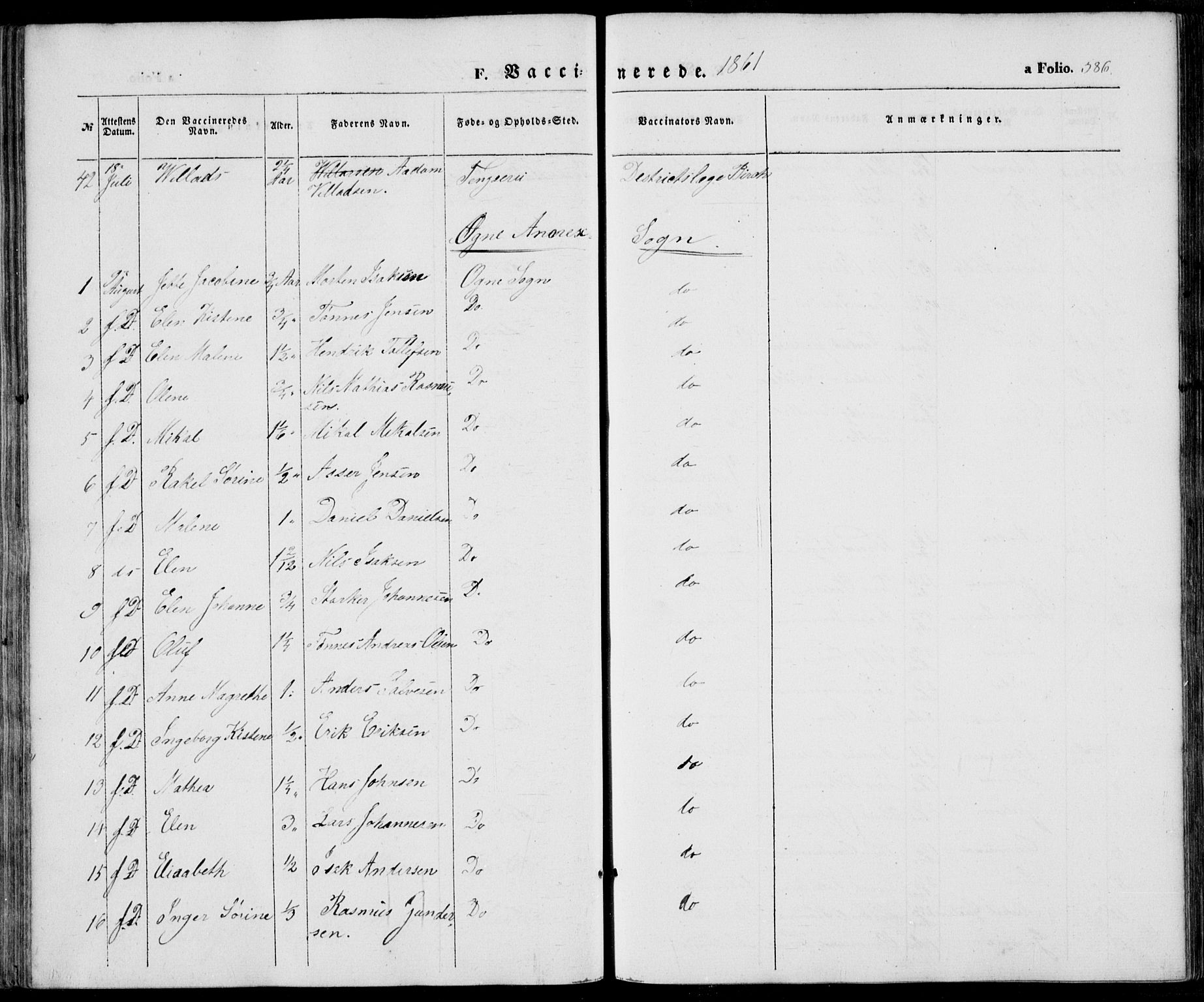 Eigersund sokneprestkontor, SAST/A-101807/S08/L0013: Ministerialbok nr. A 12.2, 1850-1865, s. 586