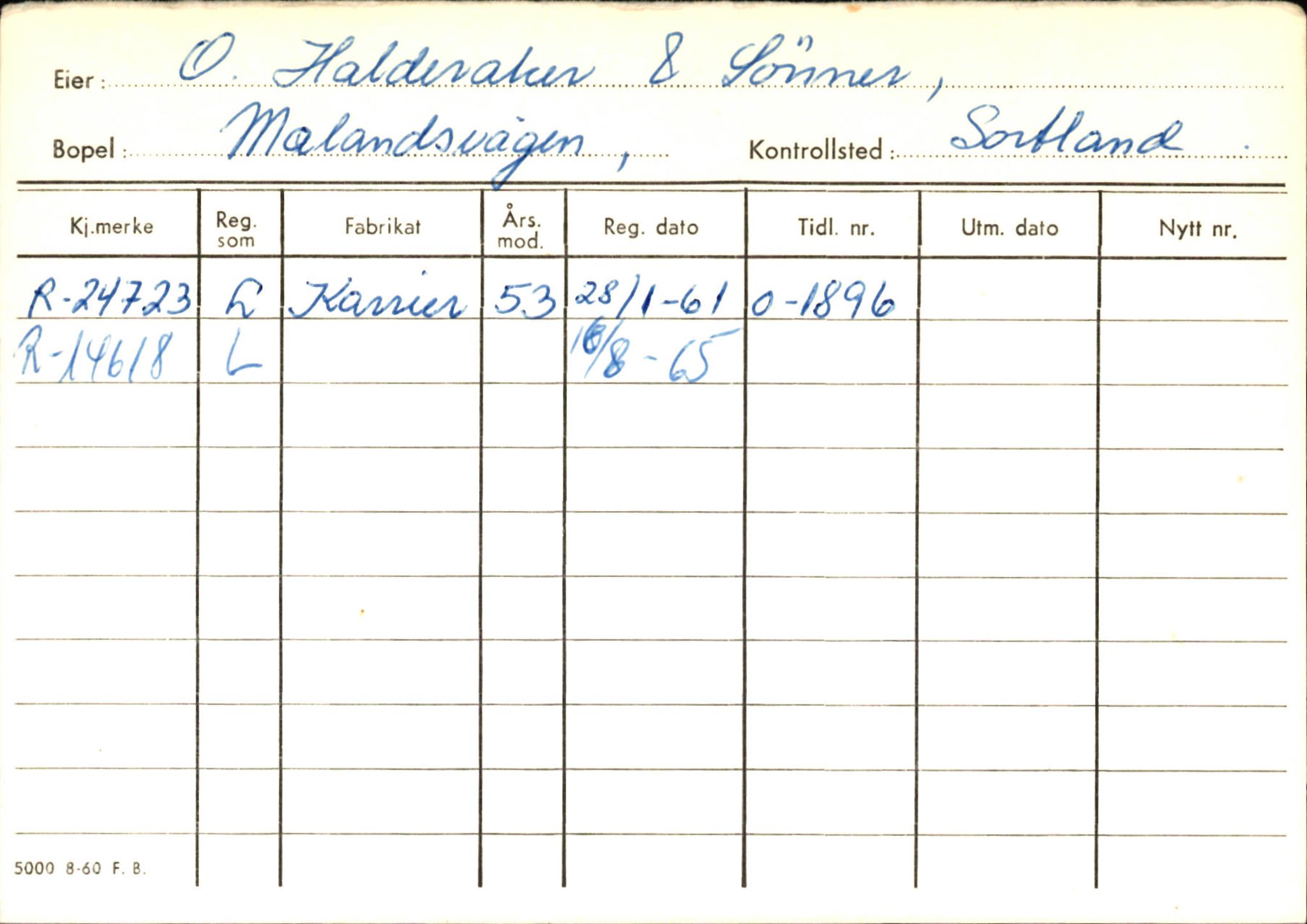 Statens vegvesen, Hordaland vegkontor, SAB/A-5201/2/Ha/L0018: R-eierkort H, 1920-1971, s. 4