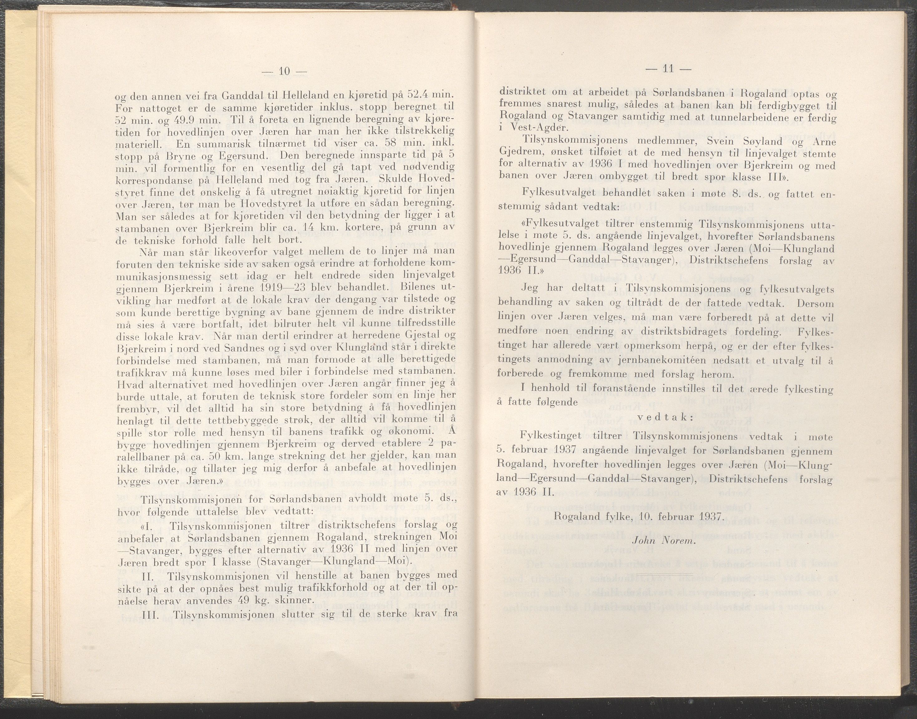 Rogaland fylkeskommune - Fylkesrådmannen , IKAR/A-900/A/Aa/Aaa/L0056: Møtebok , 1937, s. 10-11