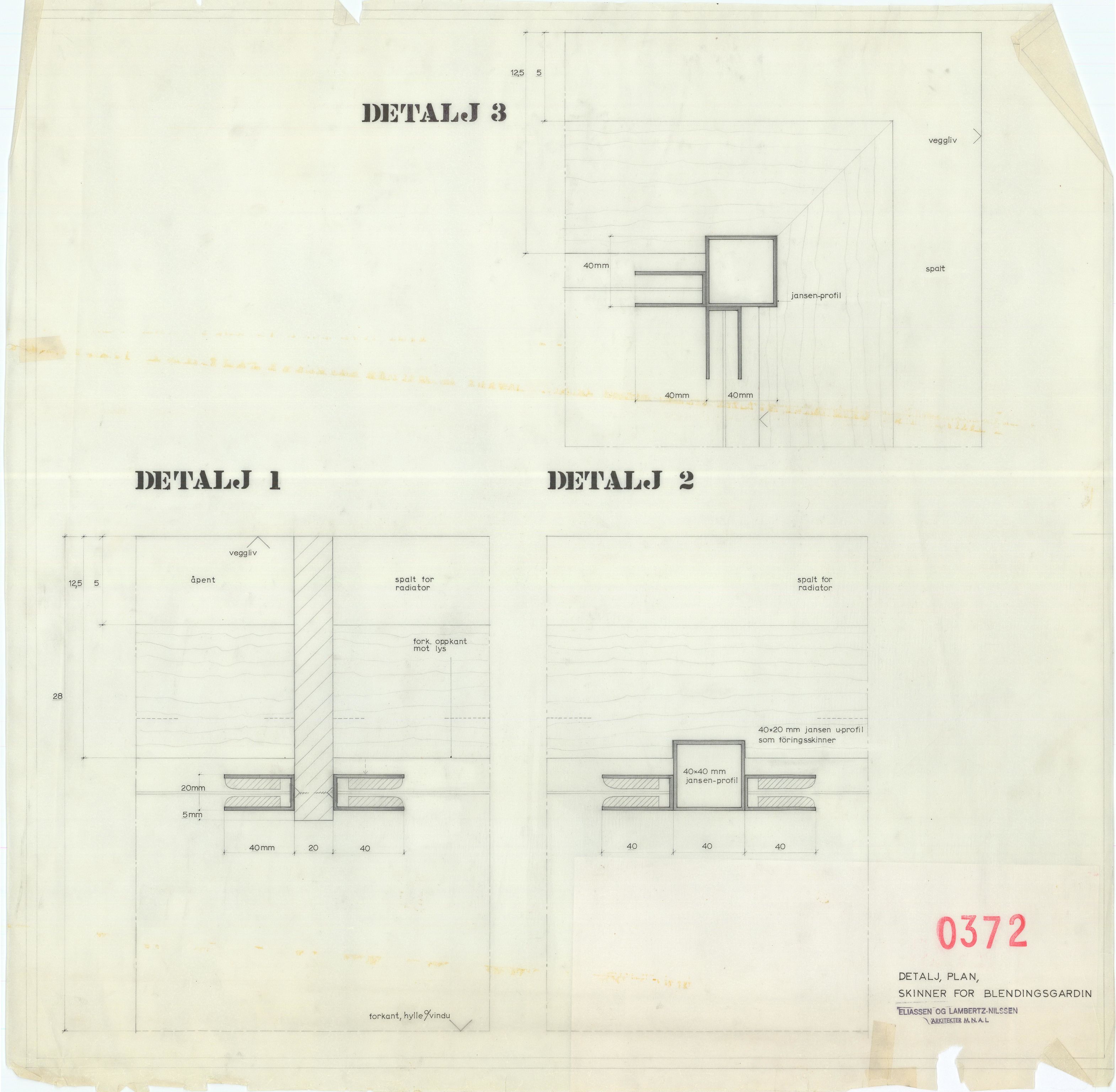 Eliassen og Lambertz-Nilssen Arkitekter, AAKS/PA-2983/T/T02/L0006: Tegningskogger 0372, 1967-1972, s. 28