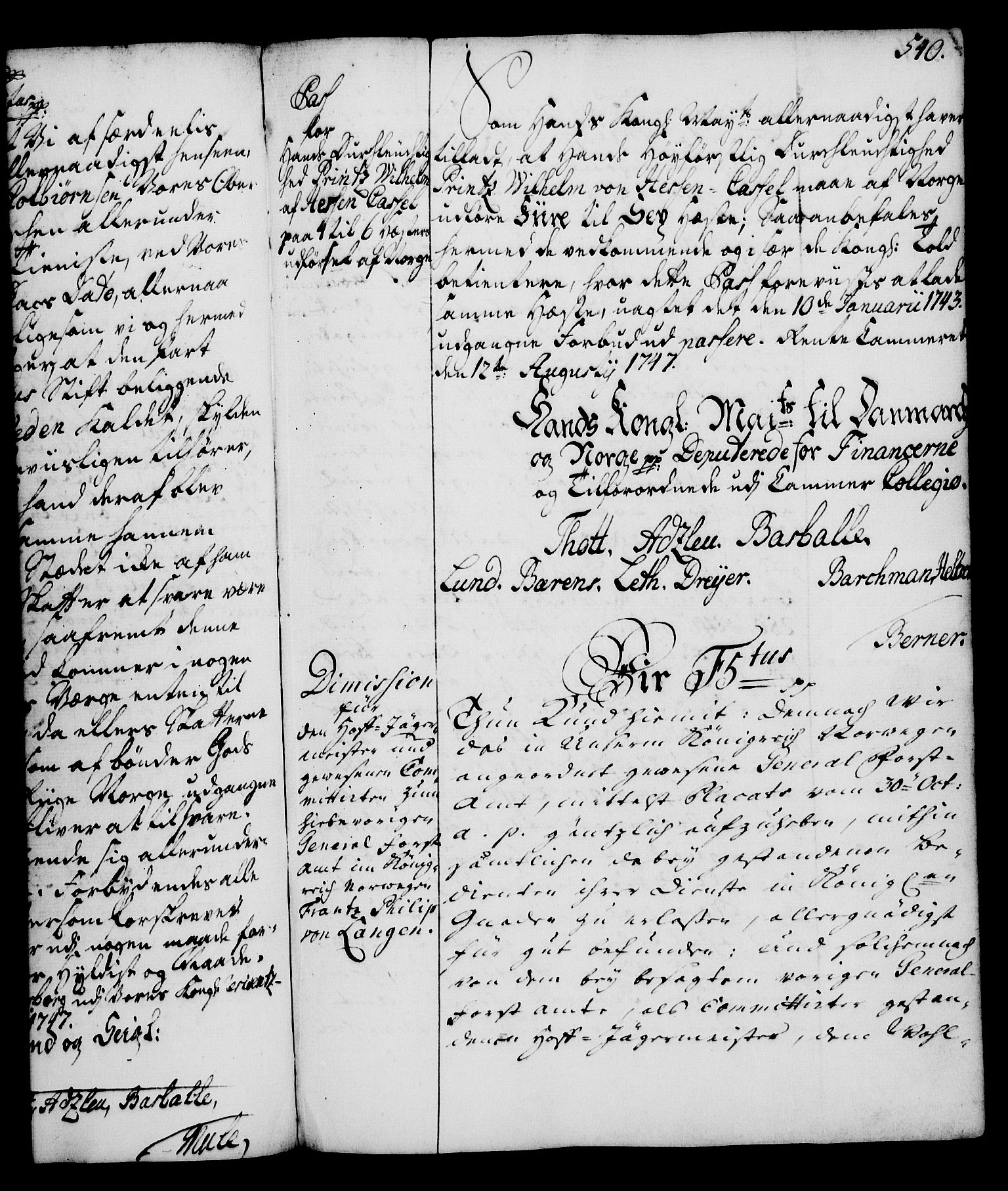 Rentekammeret, Kammerkanselliet, AV/RA-EA-3111/G/Gg/Gga/L0005: Norsk ekspedisjonsprotokoll med register (merket RK 53.5), 1741-1749, s. 540