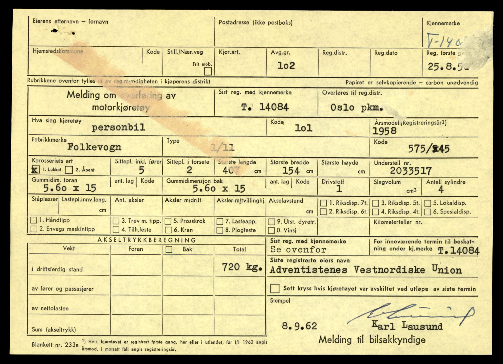 Møre og Romsdal vegkontor - Ålesund trafikkstasjon, AV/SAT-A-4099/F/Fe/L0043: Registreringskort for kjøretøy T 14080 - T 14204, 1927-1998, s. 93