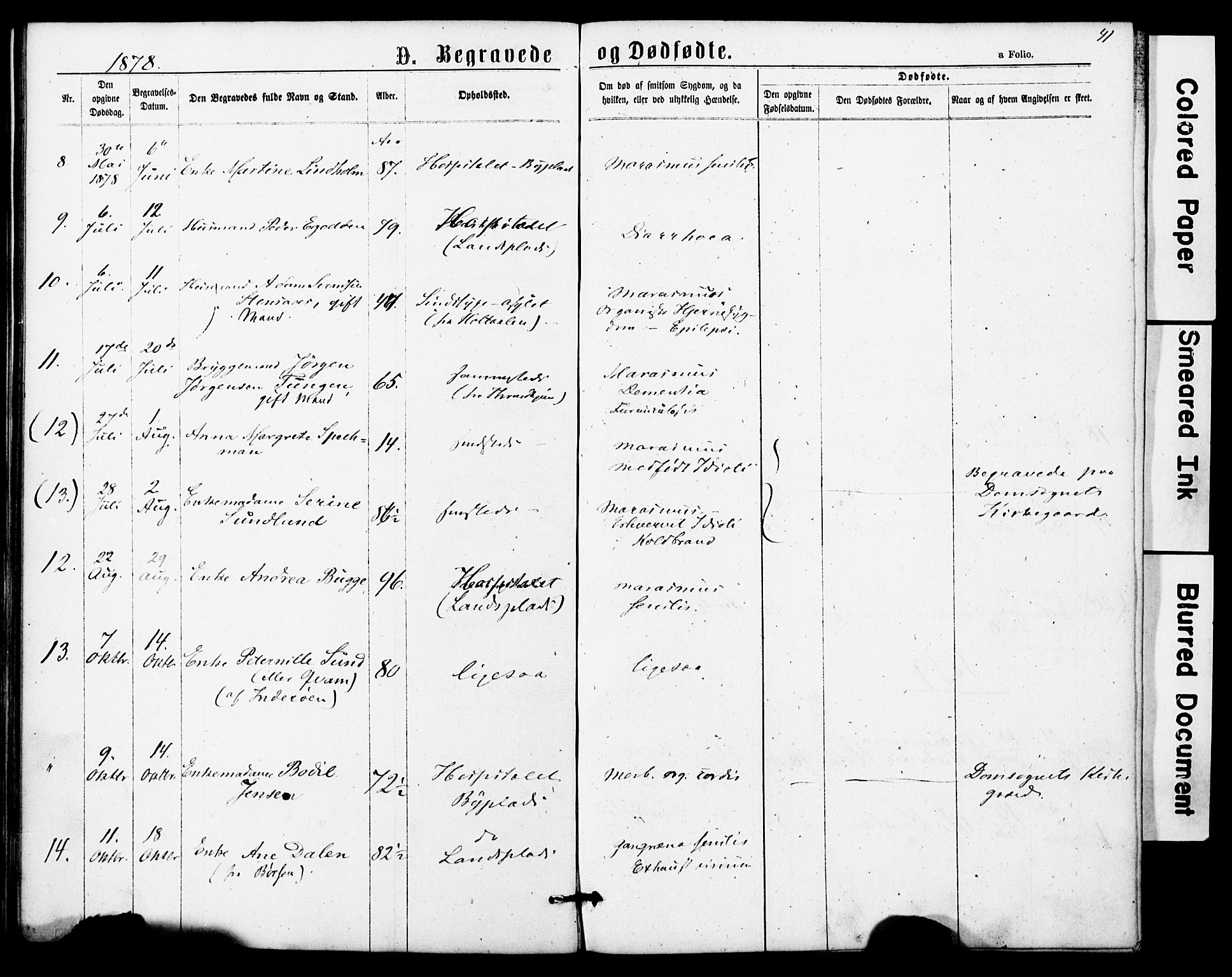 Ministerialprotokoller, klokkerbøker og fødselsregistre - Sør-Trøndelag, SAT/A-1456/623/L0469: Ministerialbok nr. 623A03, 1868-1883, s. 41
