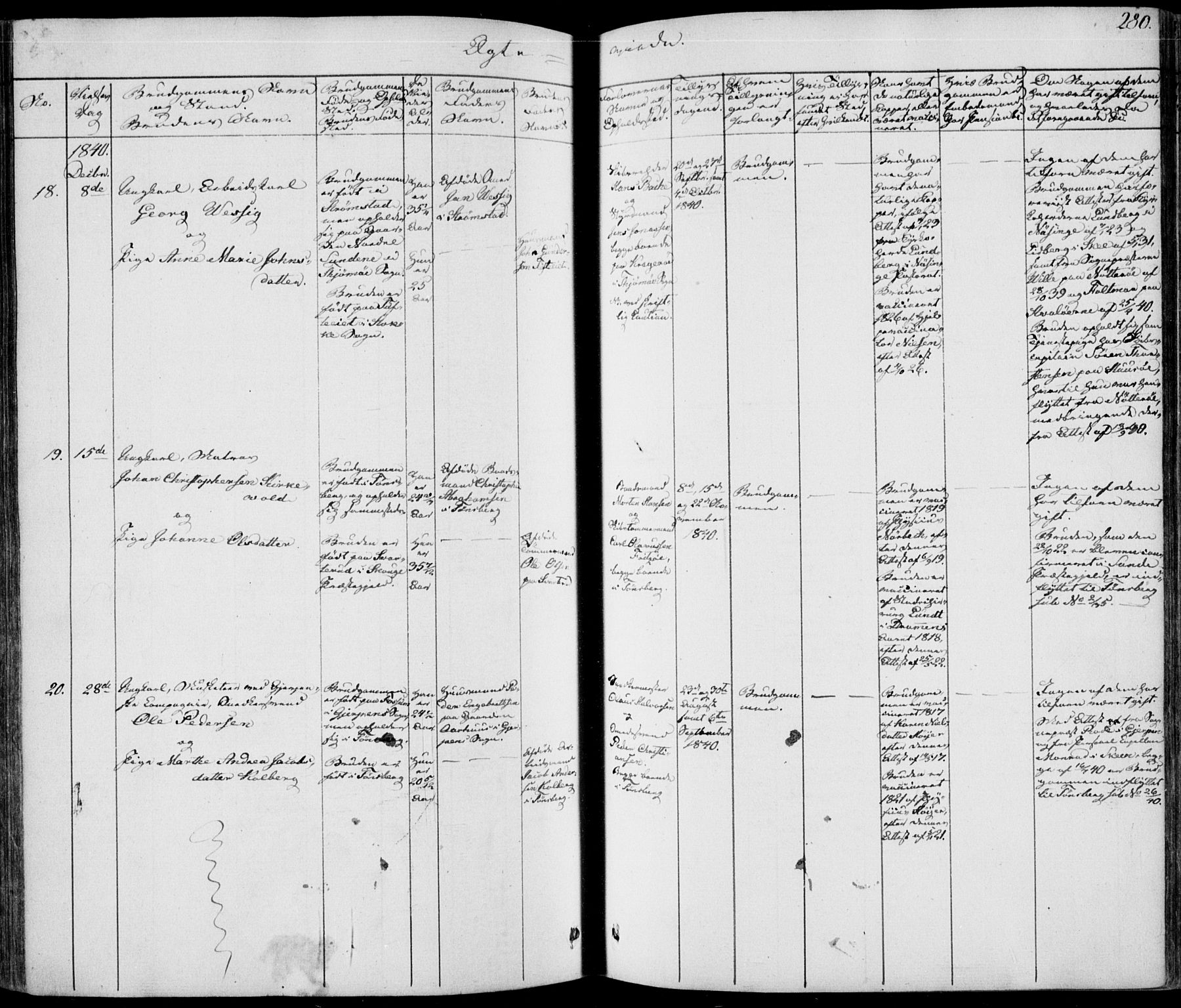 Tønsberg kirkebøker, AV/SAKO-A-330/F/Fa/L0006: Ministerialbok nr. I 6, 1836-1844, s. 280