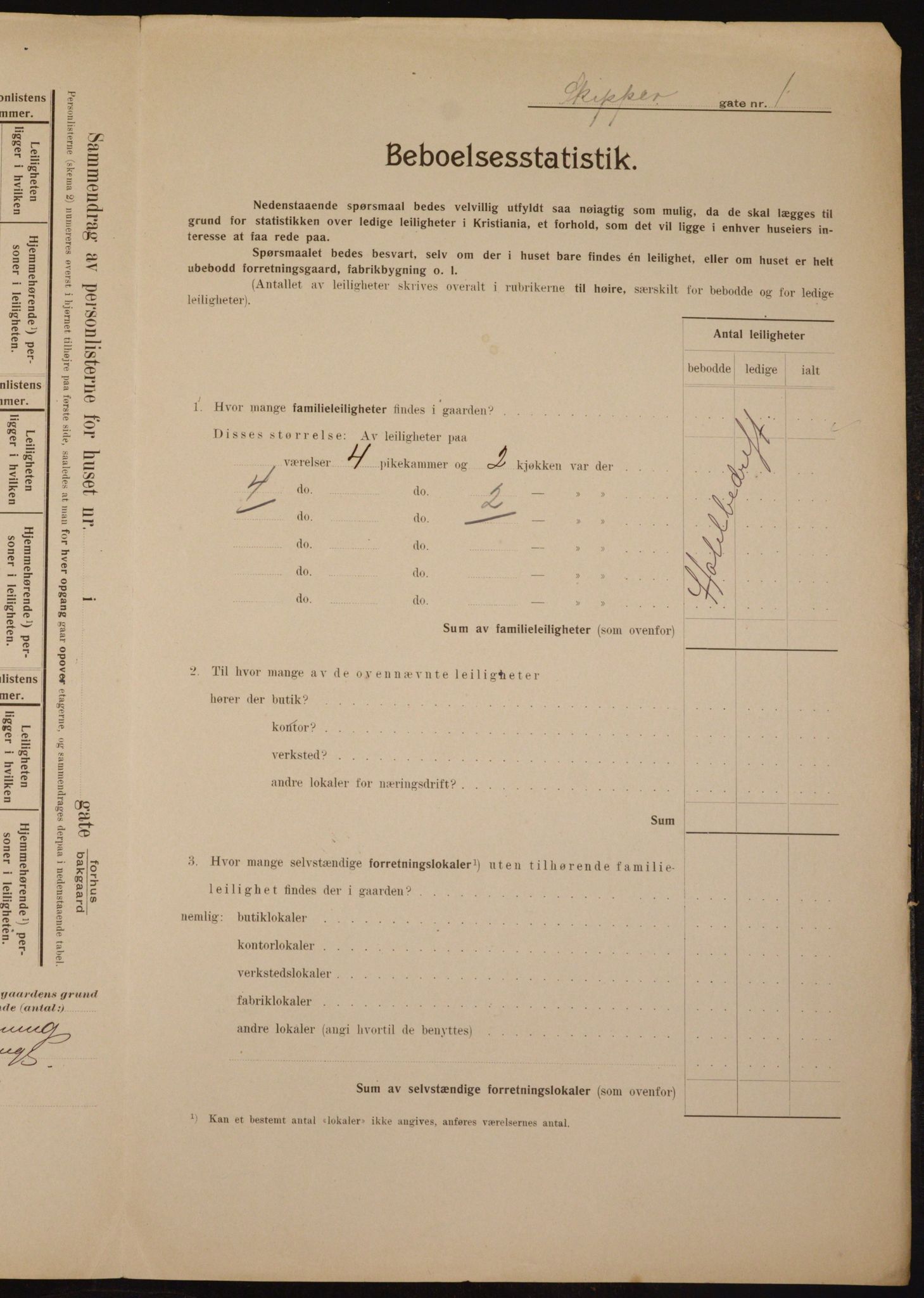 OBA, Kommunal folketelling 1.2.1910 for Kristiania, 1910, s. 91038