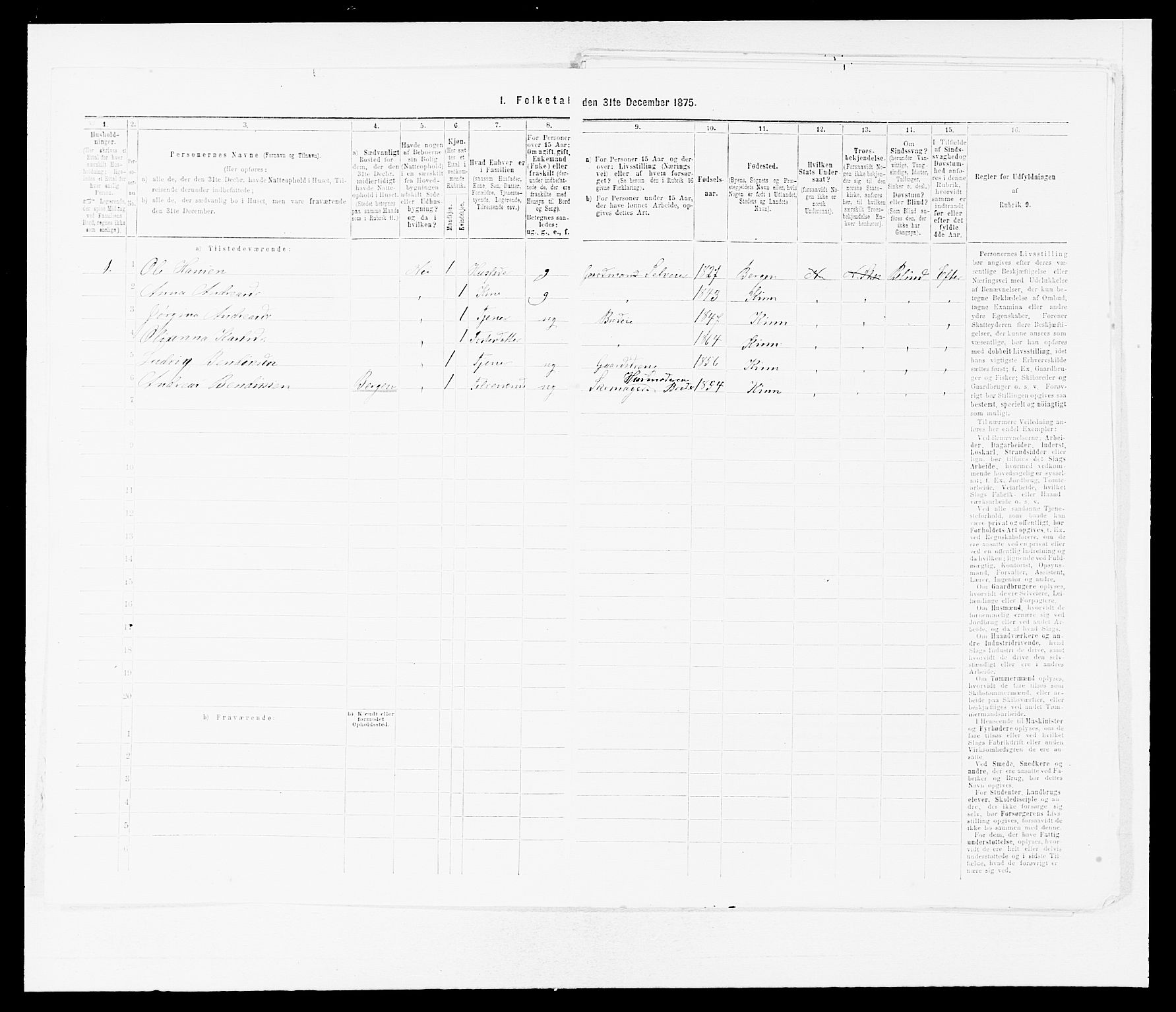 SAB, Folketelling 1875 for 1437L Kinn prestegjeld, Kinn sokn og Svanøy sokn, 1875, s. 1410