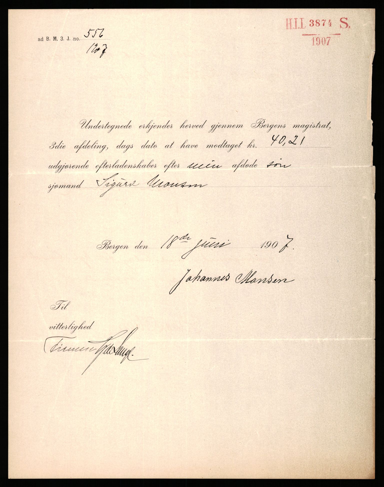 Handelsdepartementet, Sjøfartsavdelingen, 1. sjømannskontor, AV/RA-S-1405/D/Dm/L0010: Forliste skip Lar - Min, 1906-1920, s. 336