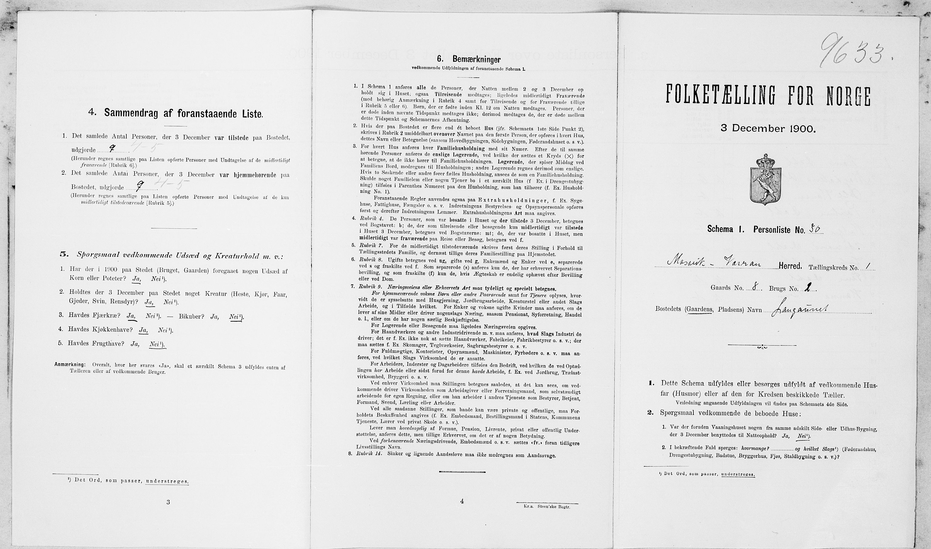 SAT, Folketelling 1900 for 1723 Mosvik og Verran herred, 1900, s. 114