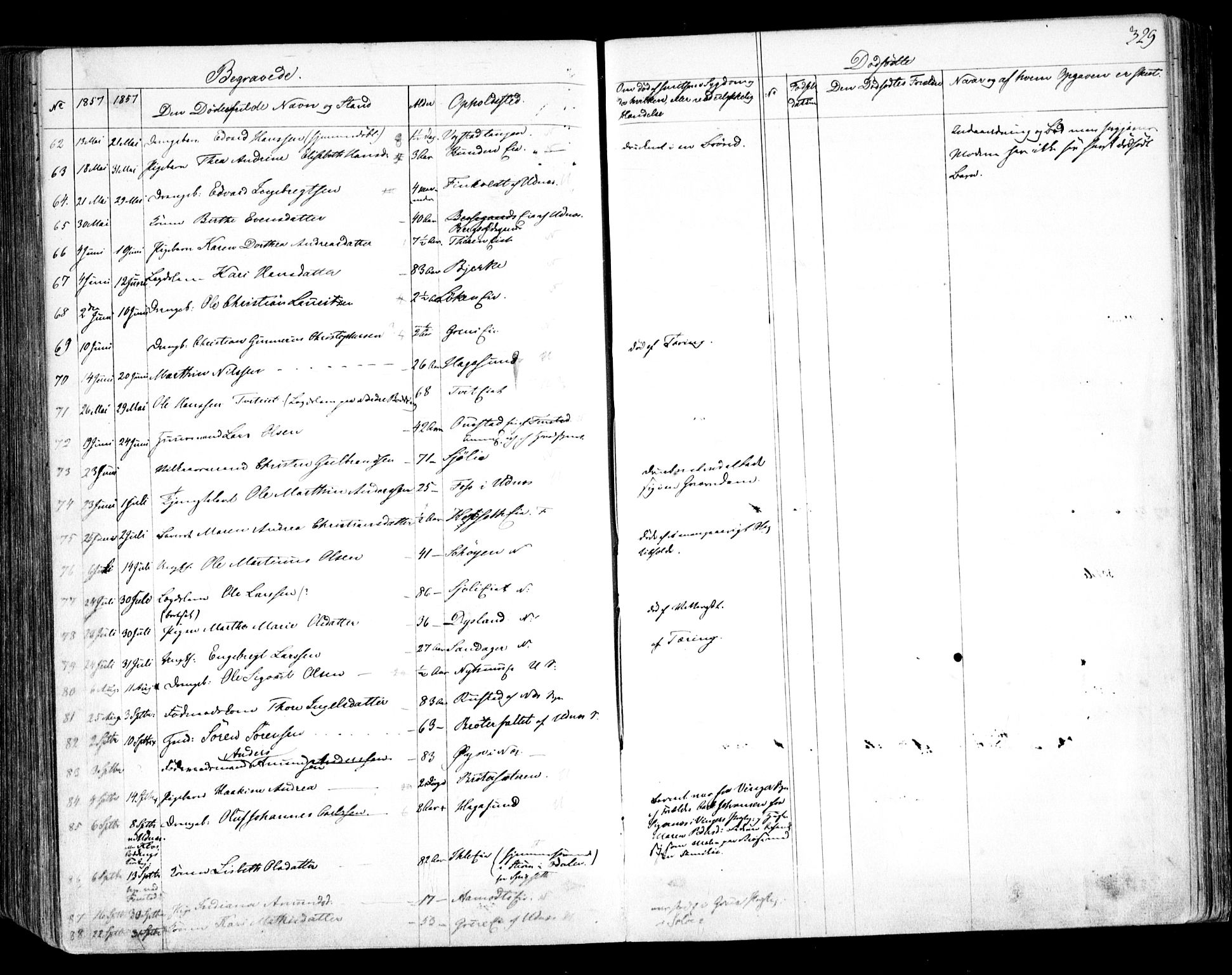 Nes prestekontor Kirkebøker, SAO/A-10410/F/Fa/L0007: Ministerialbok nr. I 7, 1846-1858, s. 329