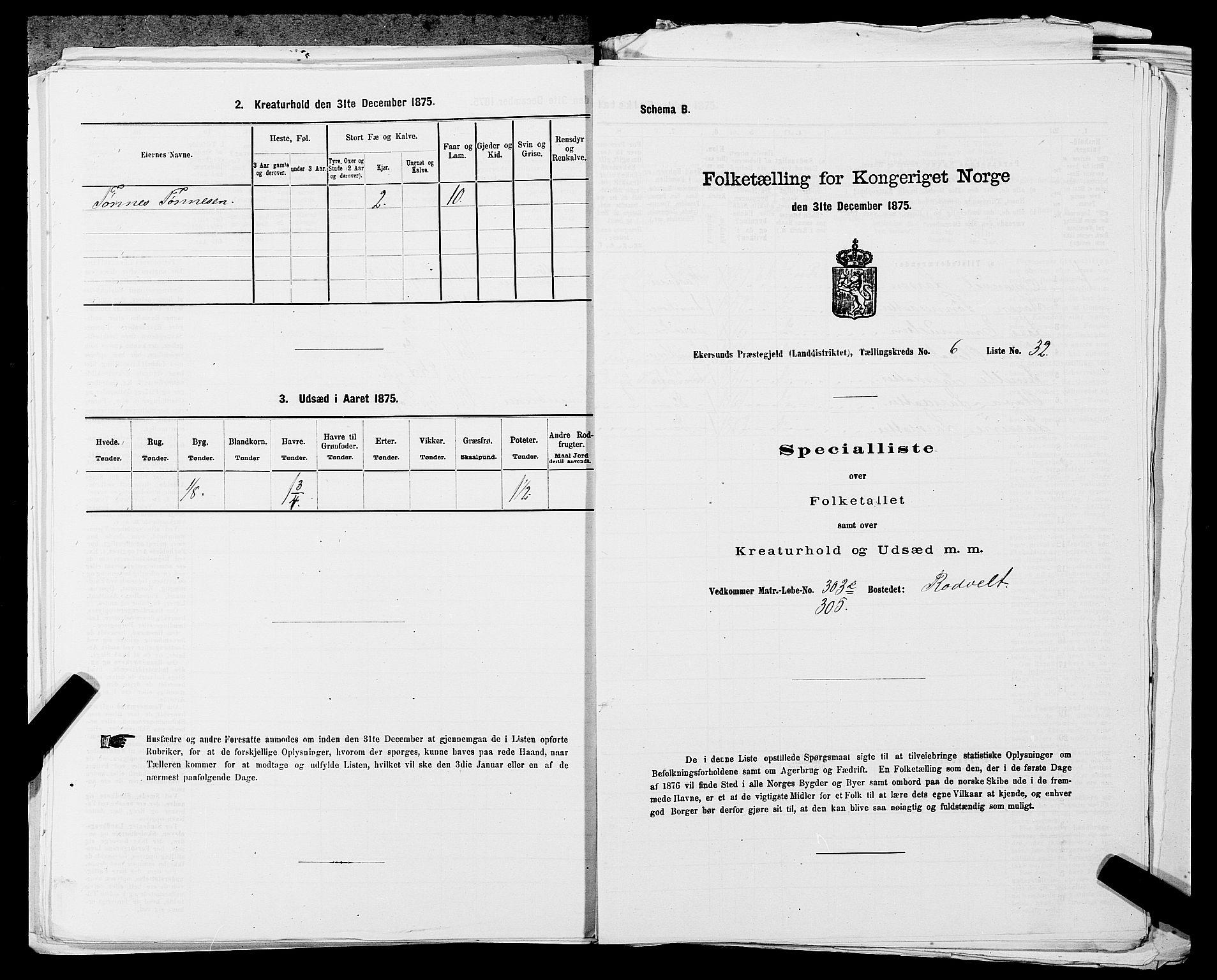 SAST, Folketelling 1875 for 1116L Eigersund prestegjeld, Eigersund landsokn og Ogna sokn, 1875, s. 704