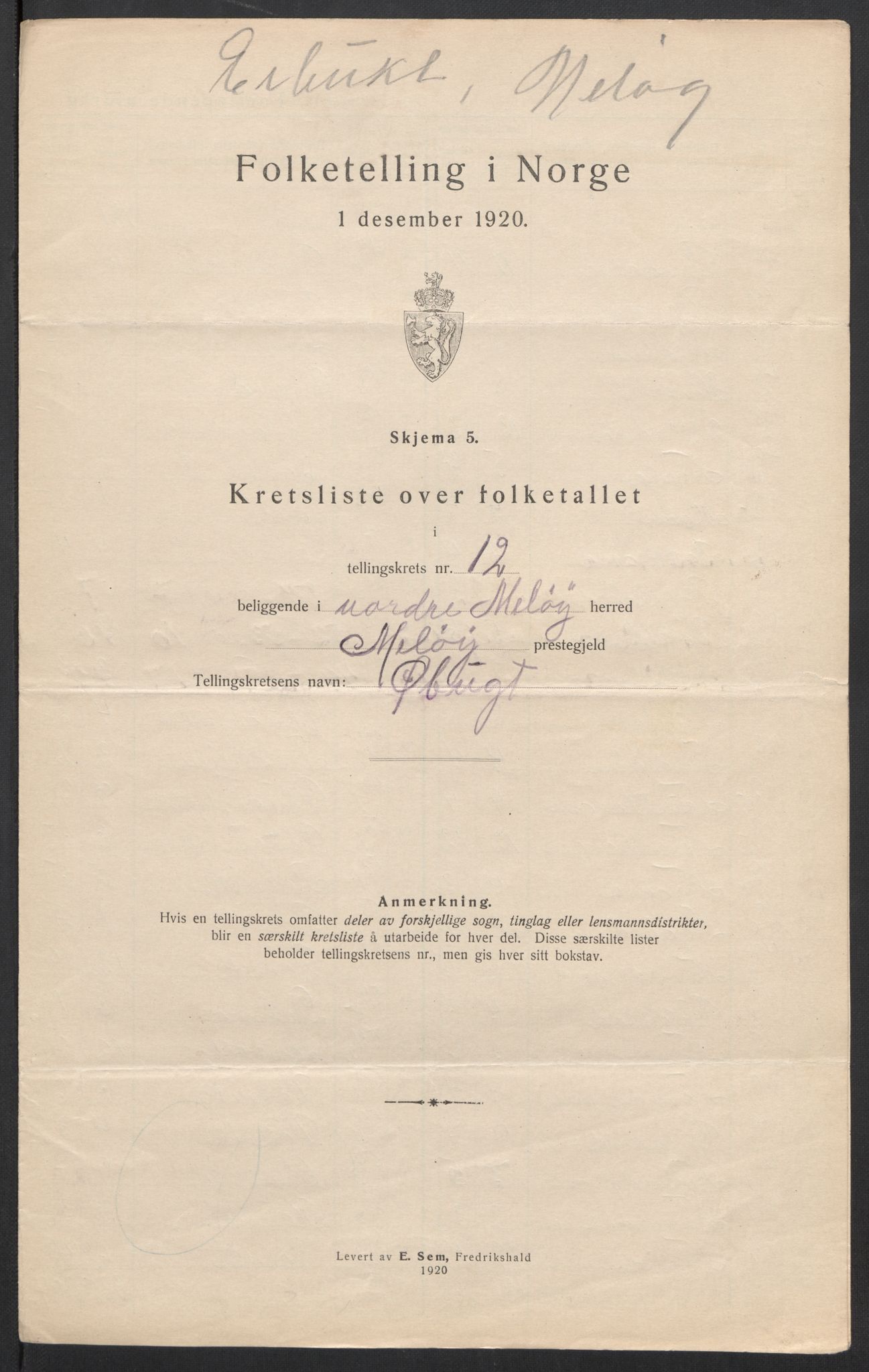 SAT, Folketelling 1920 for 1837 Meløy herred, 1920, s. 42