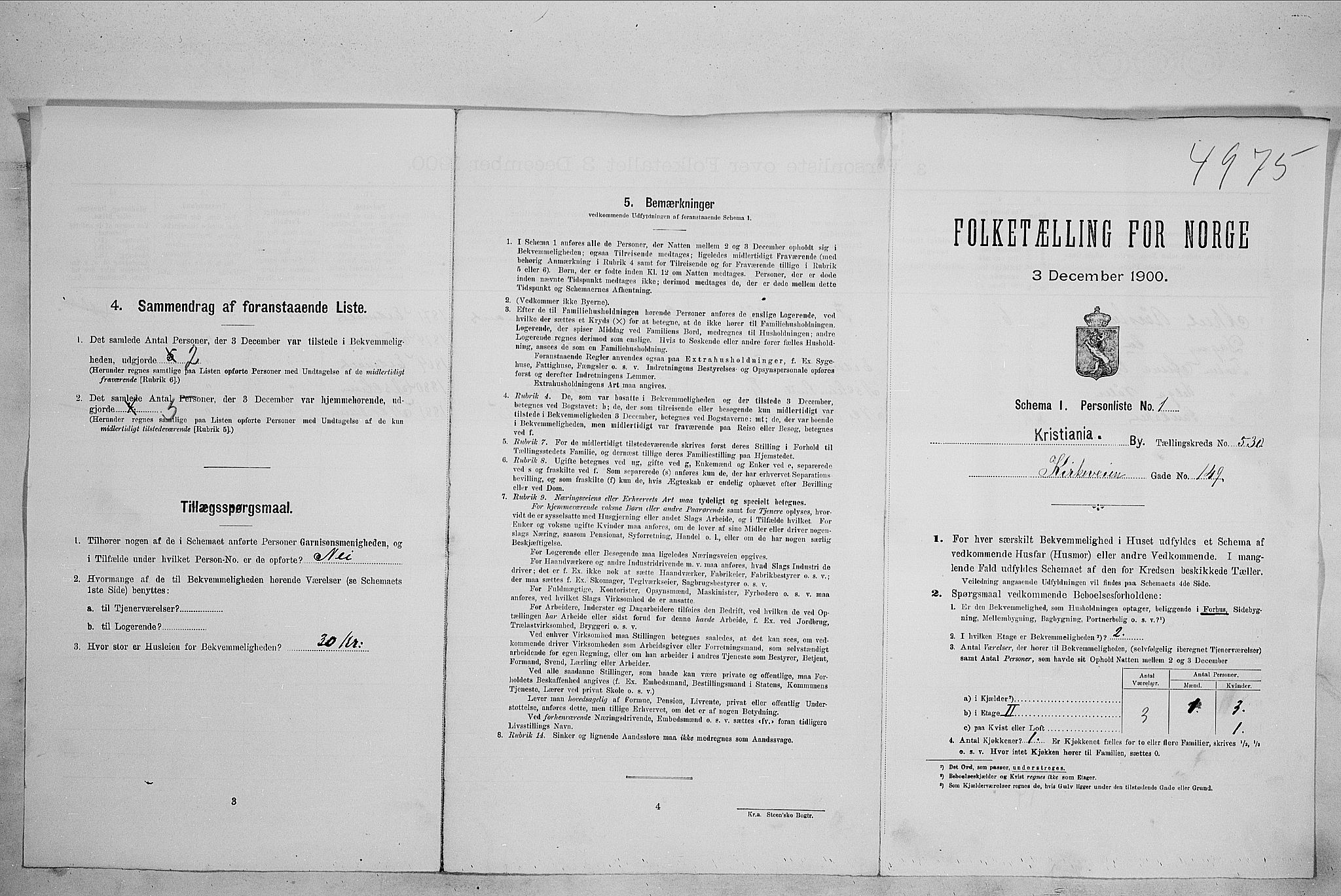 SAO, Folketelling 1900 for 0301 Kristiania kjøpstad, 1900, s. 46501