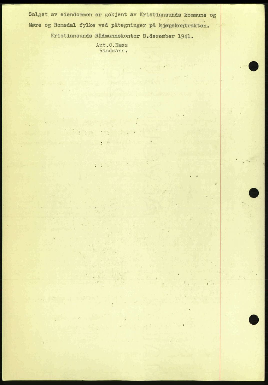 Kristiansund byfogd, AV/SAT-A-4587/A/27: Pantebok nr. 34, 1941-1945, Dagboknr: 181/1942