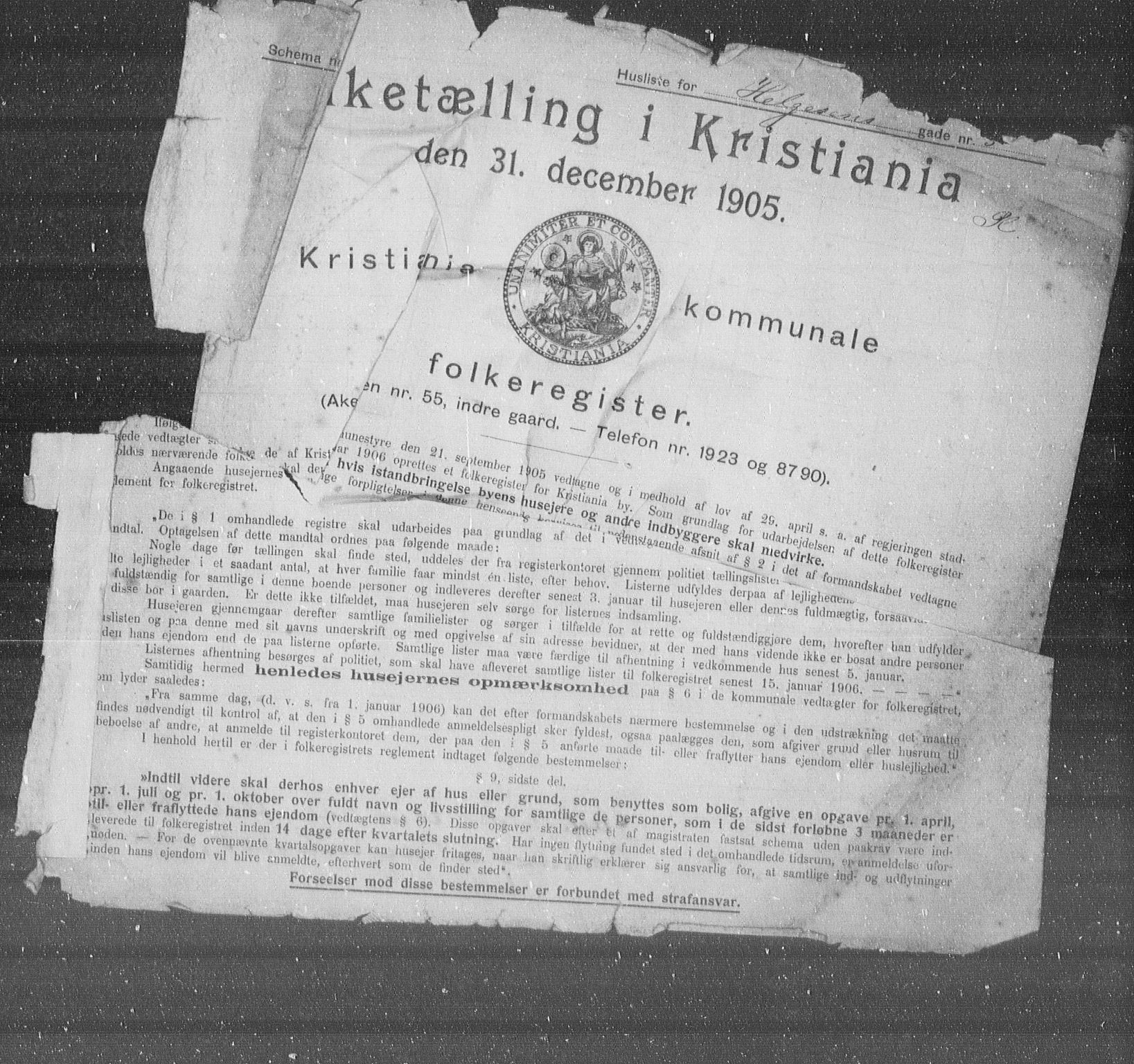 OBA, Kommunal folketelling 31.12.1905 for Kristiania kjøpstad, 1905, s. 19462
