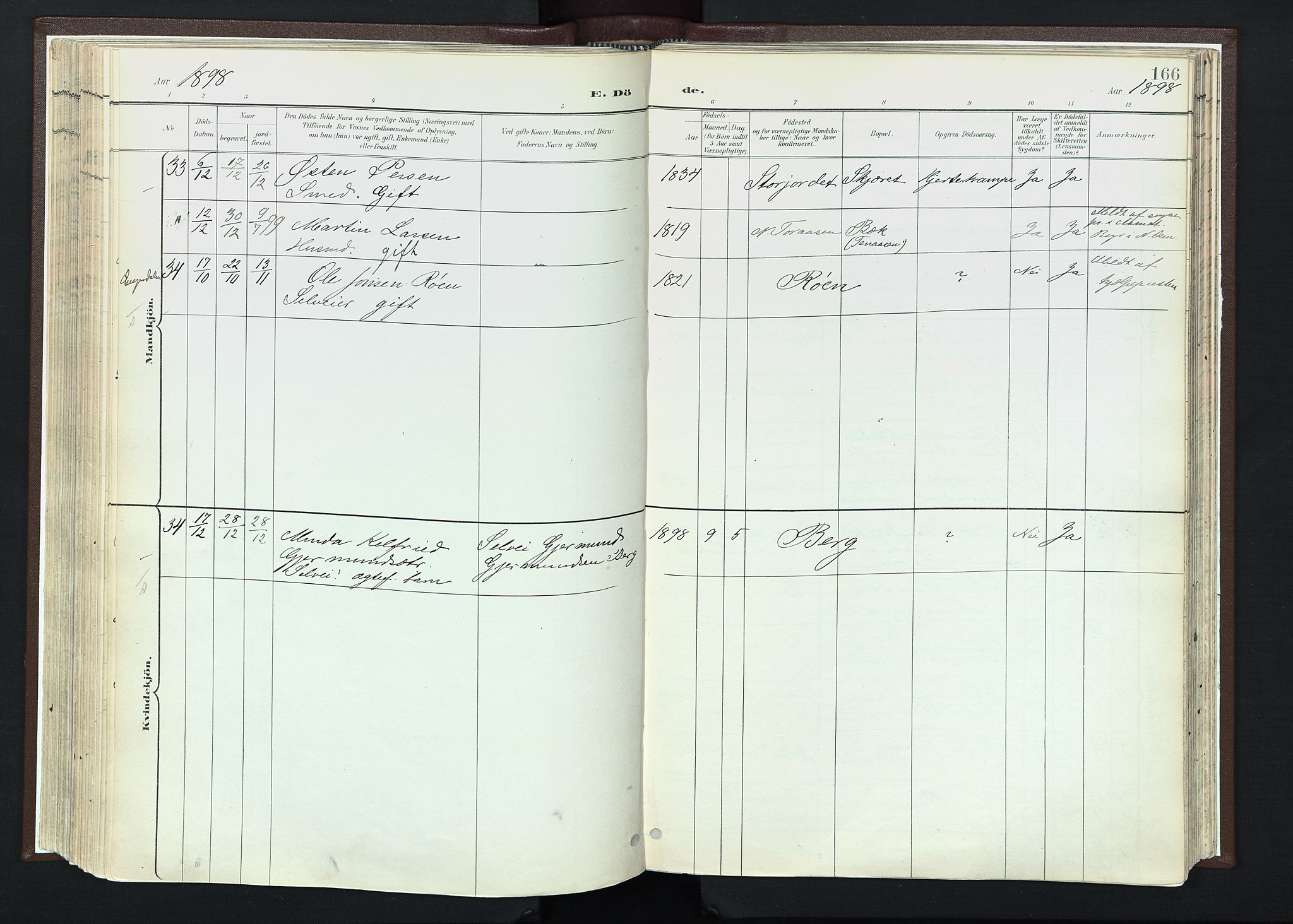 Trysil prestekontor, AV/SAH-PREST-046/H/Ha/Haa/L0013: Ministerialbok nr. 13, 1898-1911, s. 166