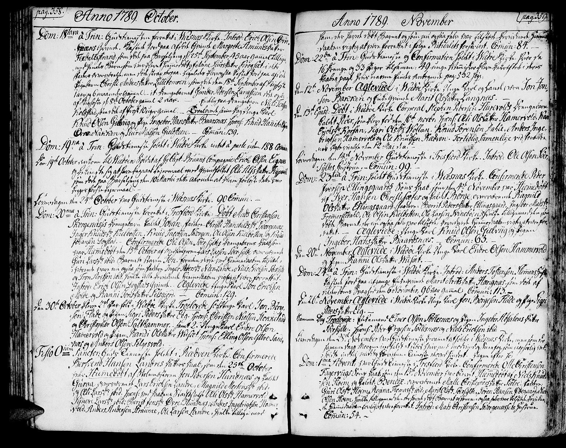 Ministerialprotokoller, klokkerbøker og fødselsregistre - Møre og Romsdal, AV/SAT-A-1454/547/L0600: Ministerialbok nr. 547A02, 1765-1799, s. 358-359