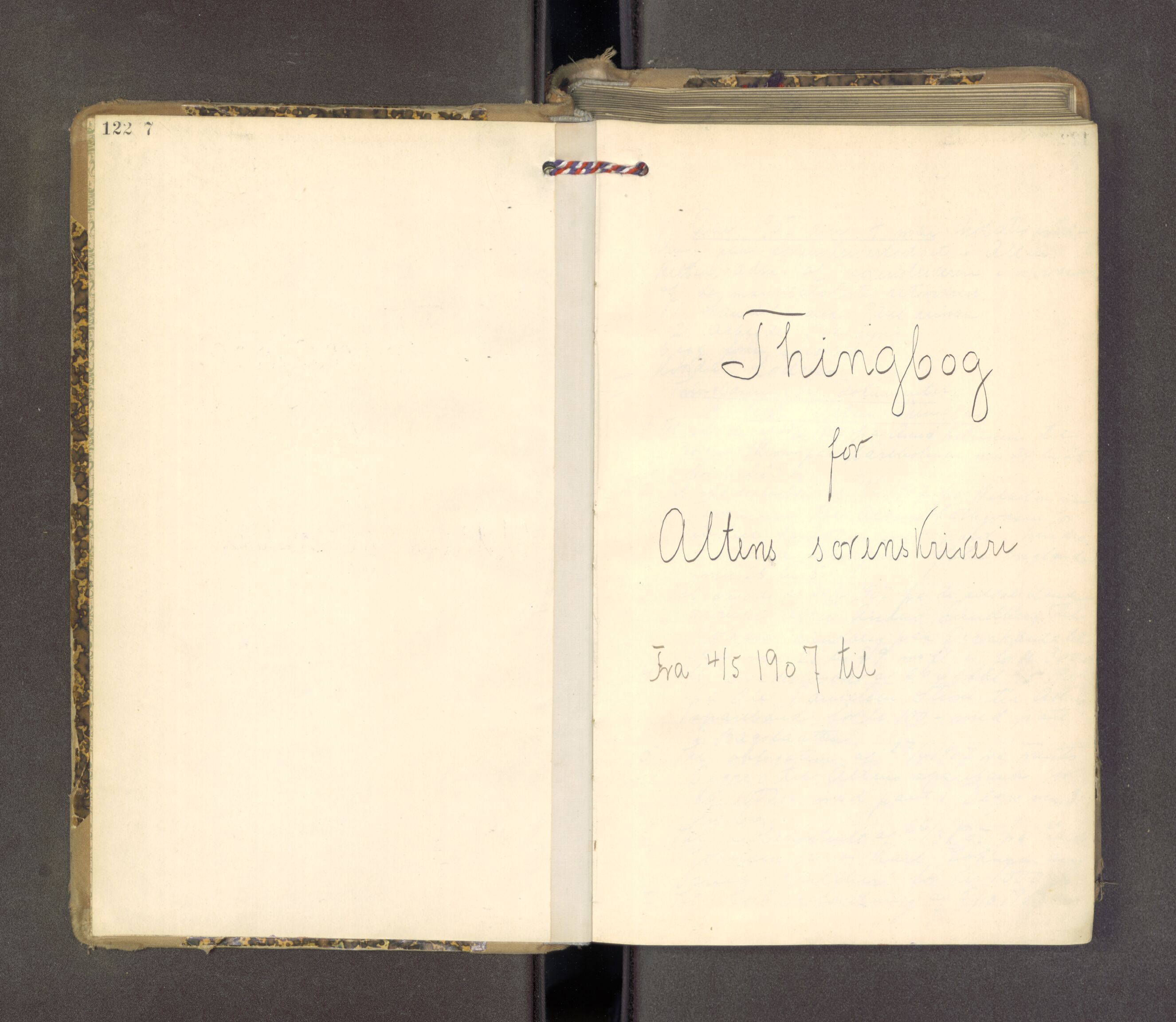 Alta fogderi/sorenskriveri, AV/SATØ-SATØ-5/1/J/Ja/L0161: Justisprotokoll, 1907-1913