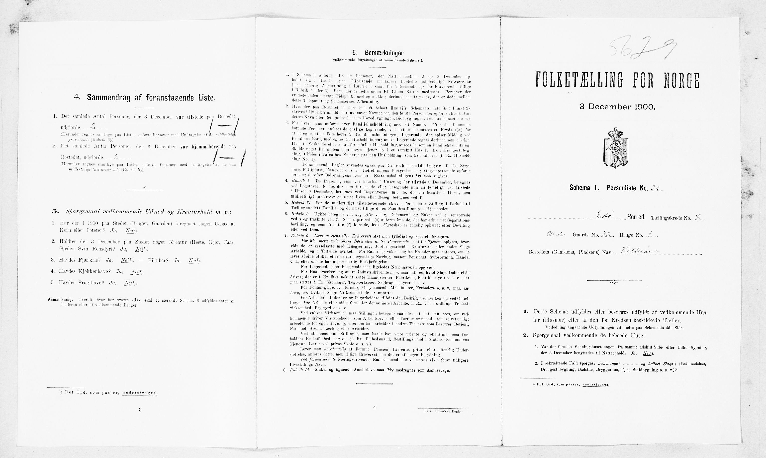 SAT, Folketelling 1900 for 1573 Edøy herred, 1900, s. 336
