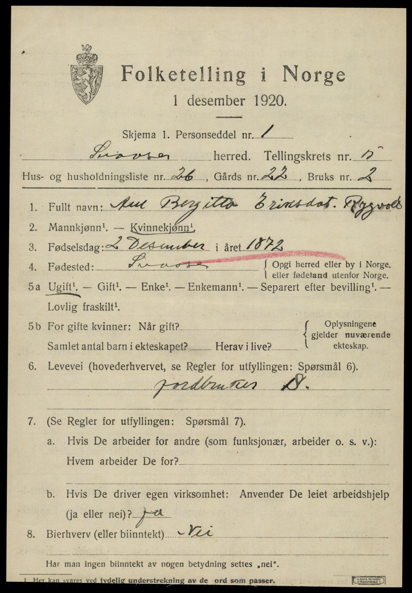 SAT, Folketelling 1920 for 1736 Snåsa herred, 1920, s. 2562