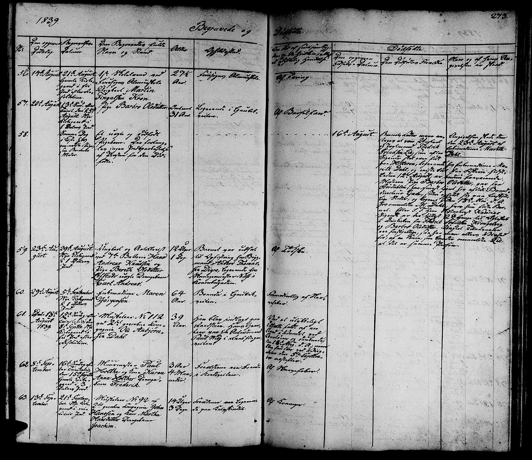Ministerialprotokoller, klokkerbøker og fødselsregistre - Sør-Trøndelag, SAT/A-1456/602/L0136: Klokkerbok nr. 602C04, 1833-1845, s. 273