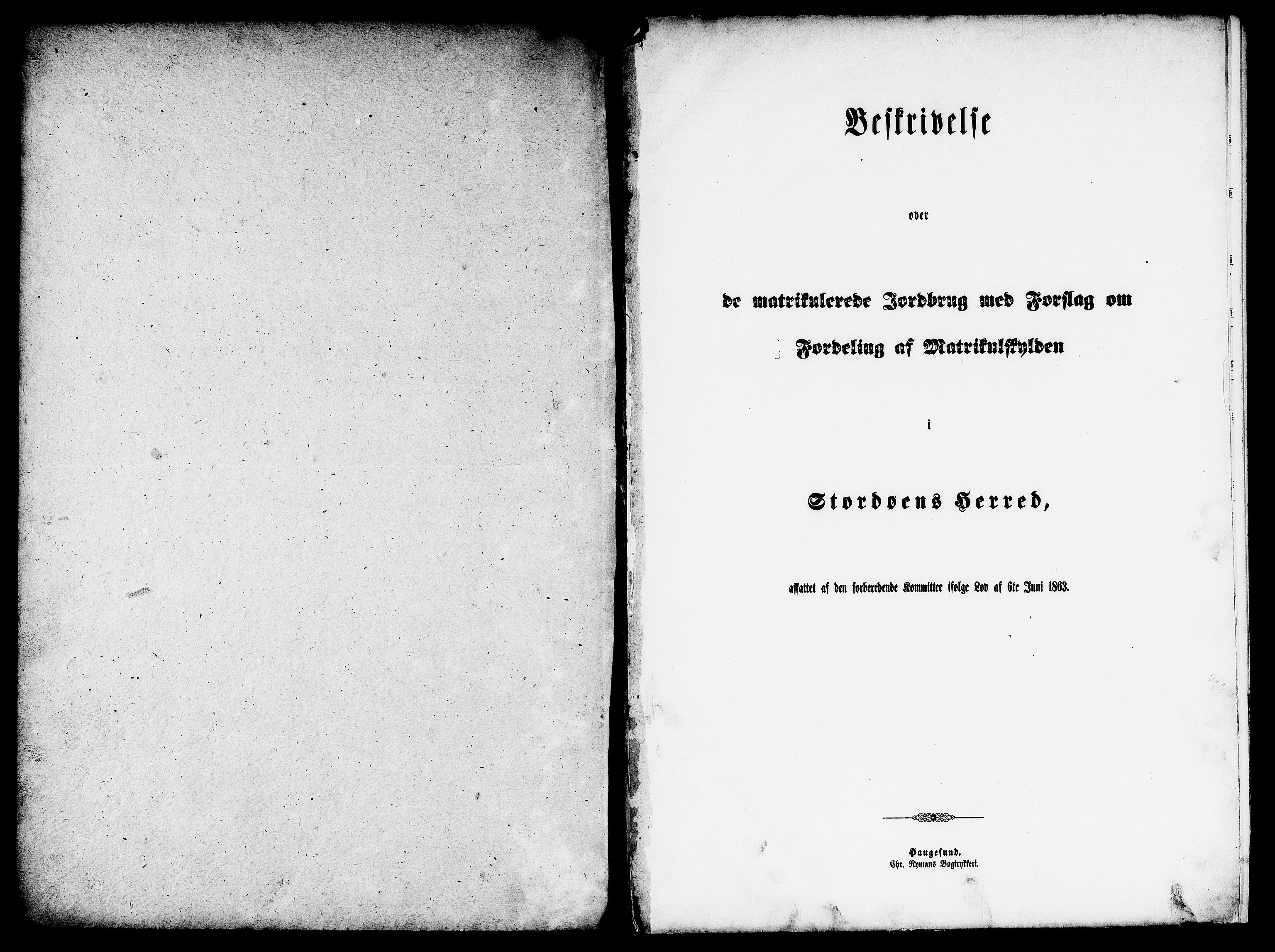 Matrikkelrevisjonen av 1863, AV/RA-S-1530/F/Fe/L0229: Stord (Valestrand), 1863