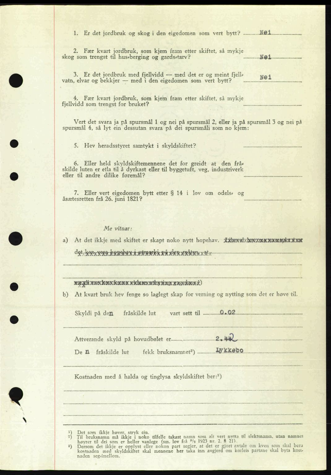 Nordre Sunnmøre sorenskriveri, AV/SAT-A-0006/1/2/2C/2Ca: Pantebok nr. A25, 1947-1947, Dagboknr: 1437/1947