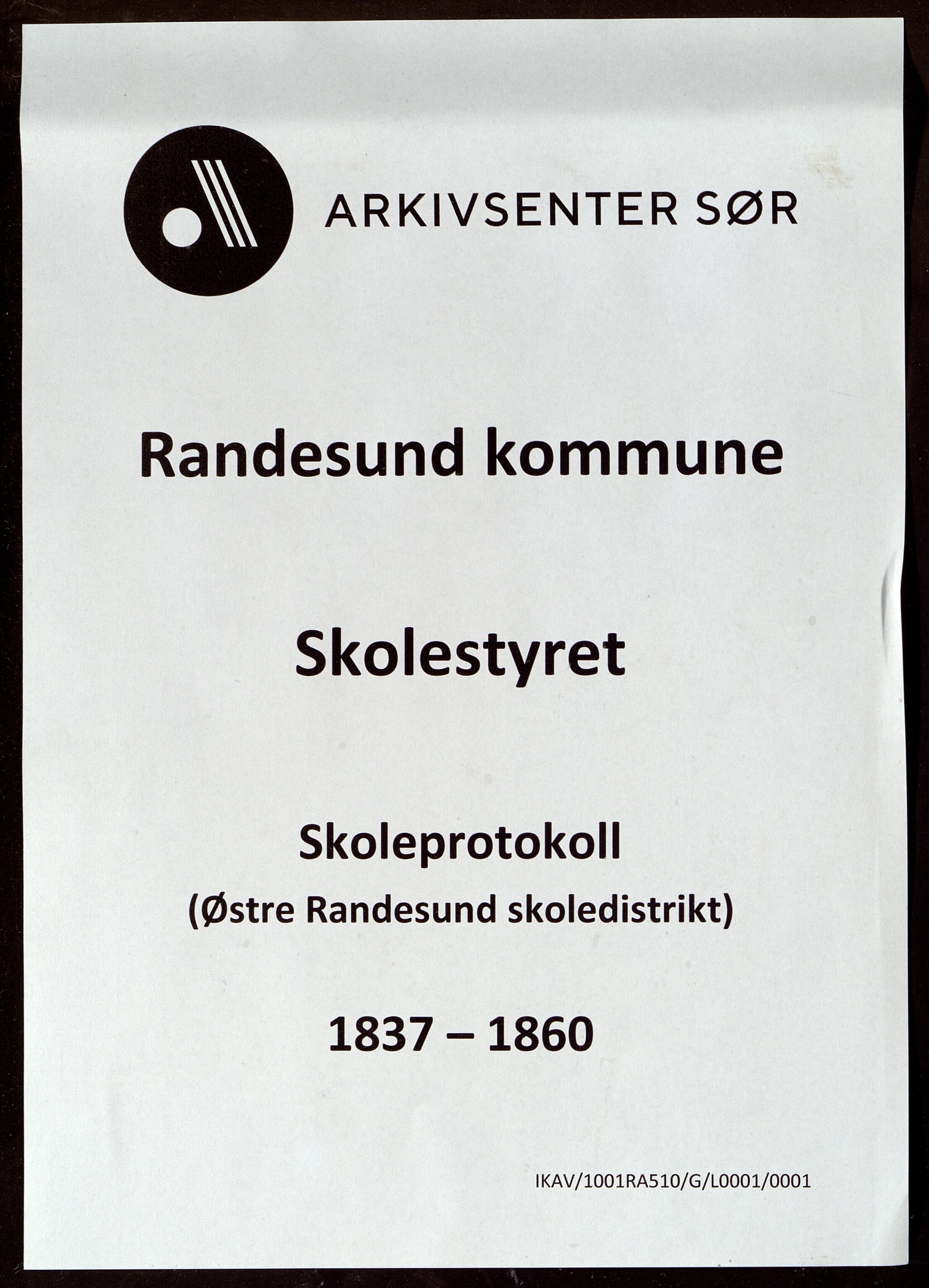 Randesund kommune - Skolestyret, ARKSOR/1001RA510/G/L0001/0001: Skoleprotokoller / Protokoll for Østre Randesund skoledistrikt, 1837-1860