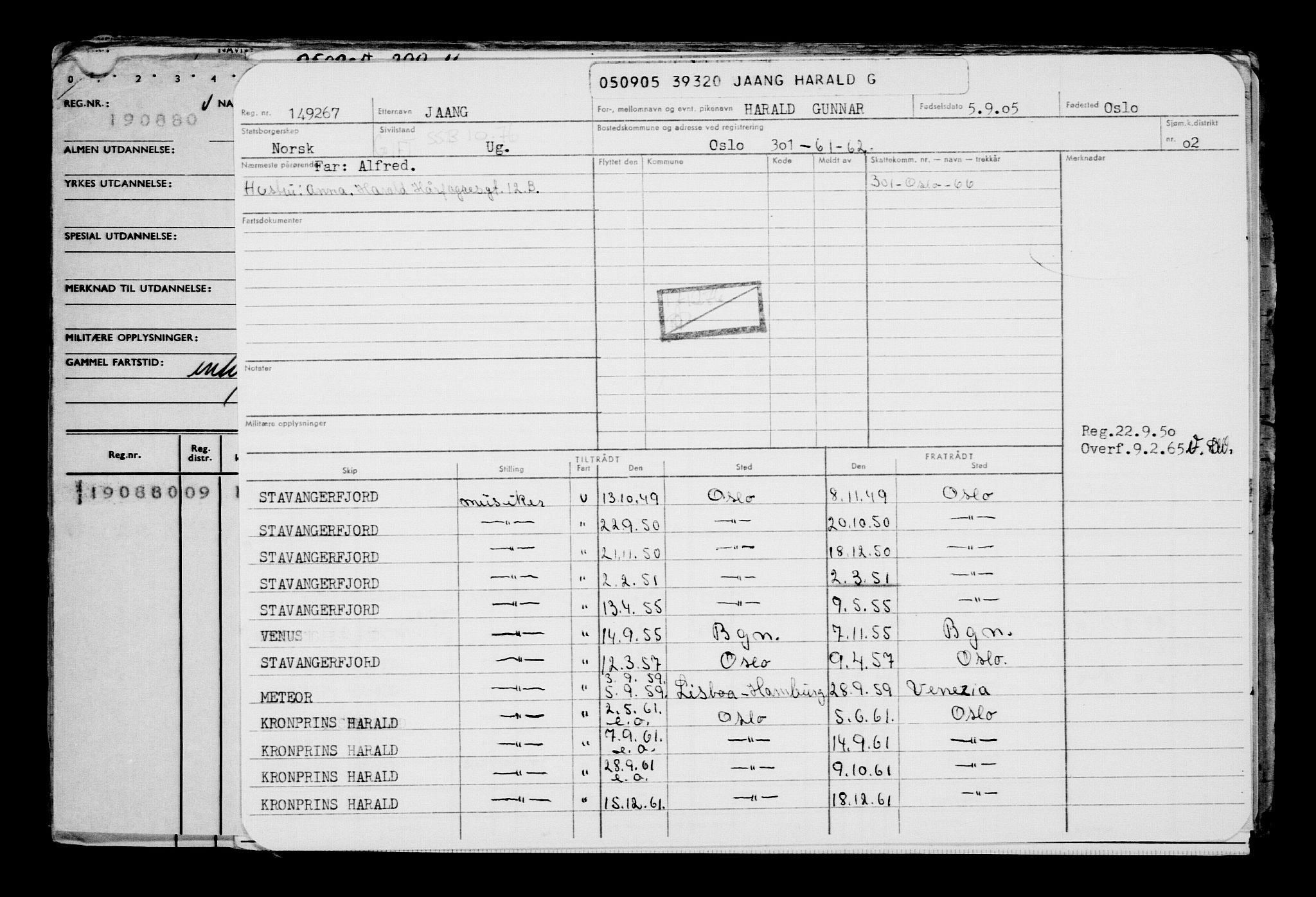 Direktoratet for sjømenn, AV/RA-S-3545/G/Gb/L0061: Hovedkort, 1905, s. 39