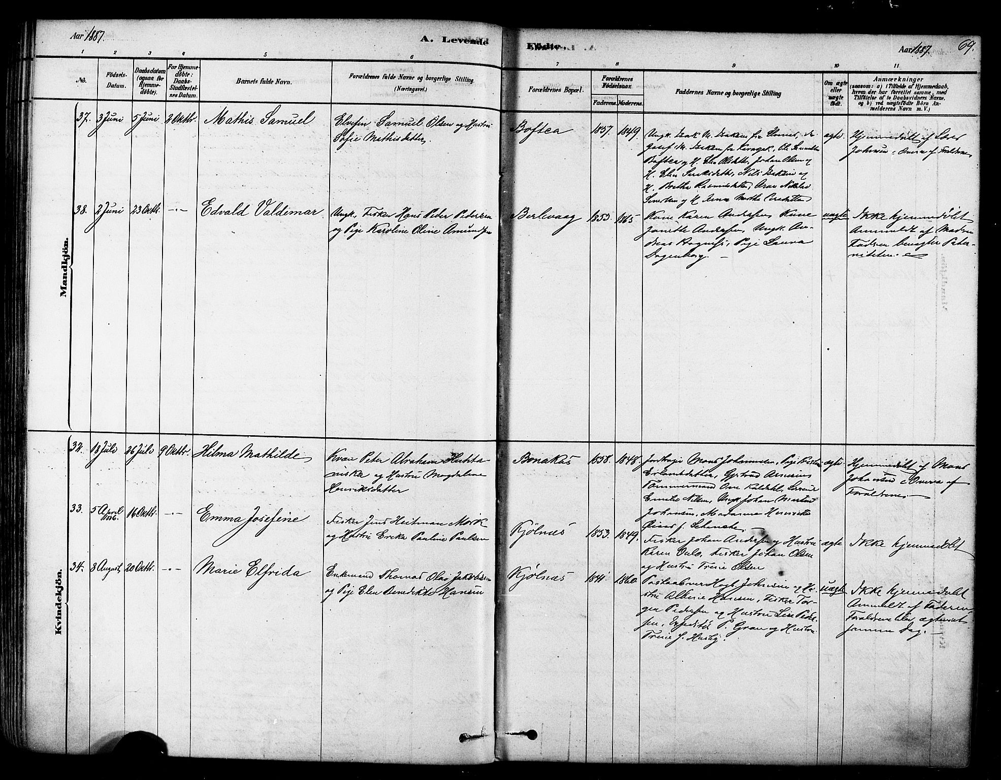 Tana sokneprestkontor, AV/SATØ-S-1334/H/Ha/L0004kirke: Ministerialbok nr. 4, 1878-1891, s. 69