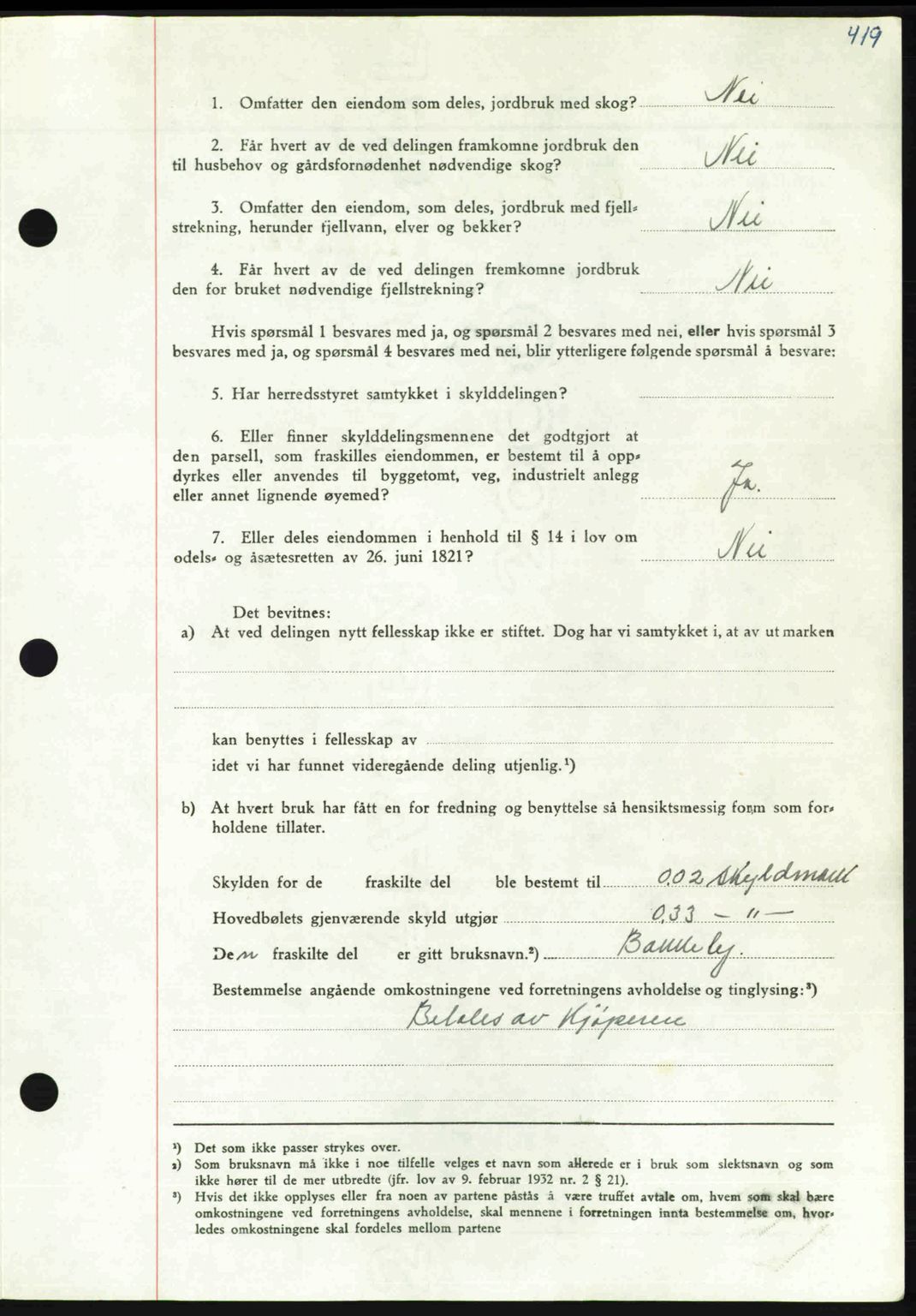 Nordmøre sorenskriveri, AV/SAT-A-4132/1/2/2Ca: Pantebok nr. A113, 1949-1950, Dagboknr: 3497/1949