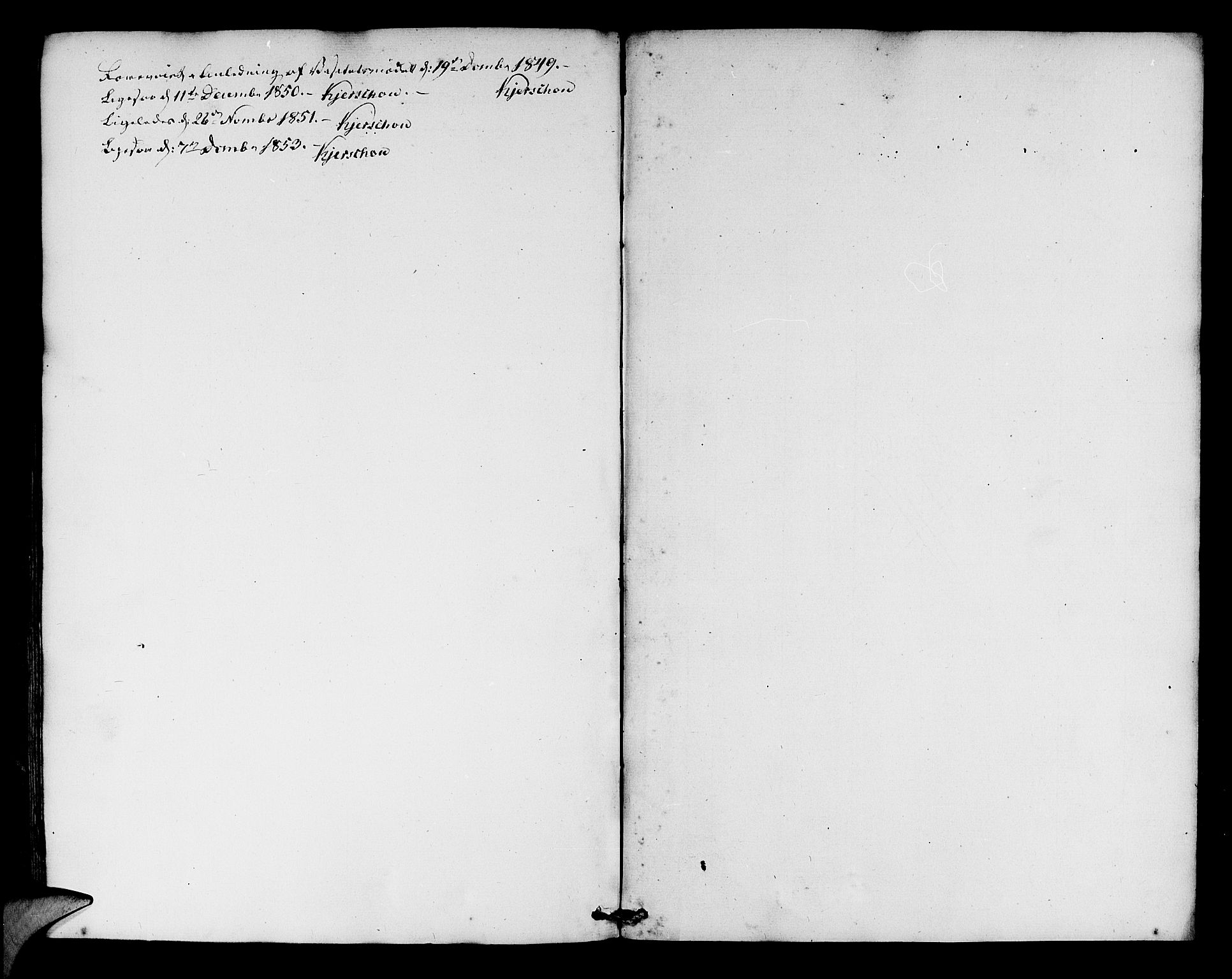 Korskirken sokneprestembete, SAB/A-76101/H/Hab: Klokkerbok nr. B 2, 1847-1853