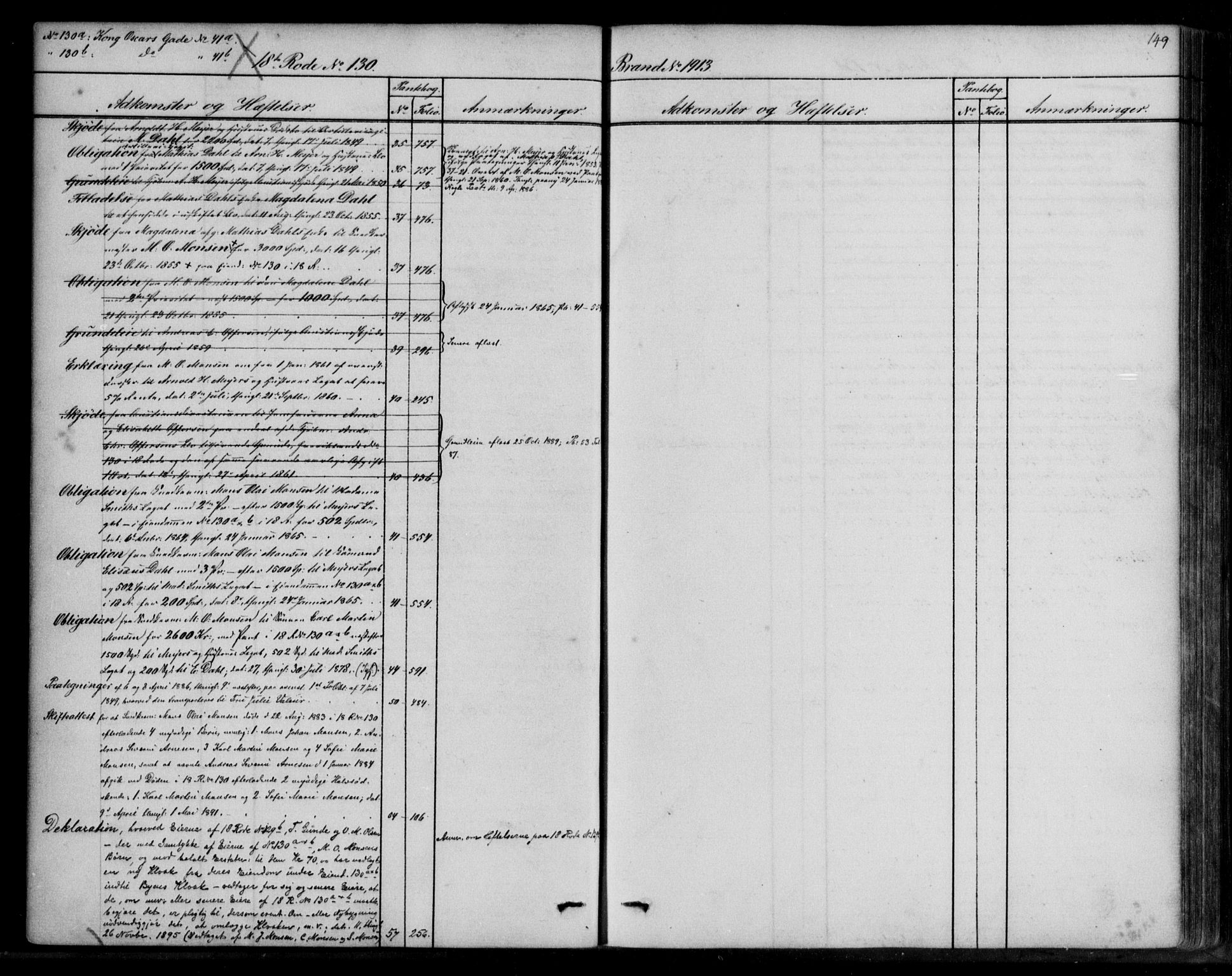 Byfogd og Byskriver i Bergen, AV/SAB-A-3401/03/03AdC/L0009: Panteregister nr. A.d.C.9, 1823-1896, s. 149