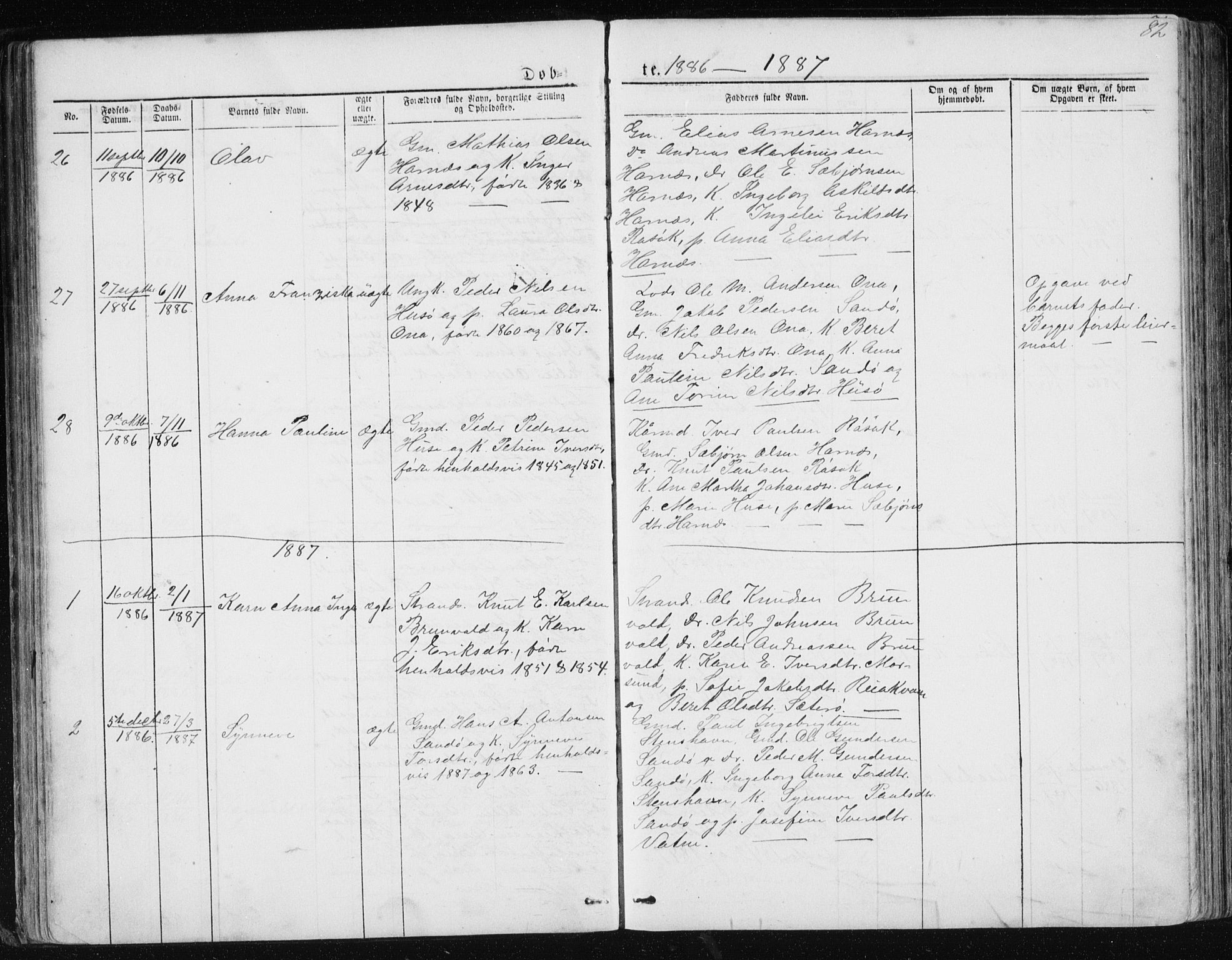 Ministerialprotokoller, klokkerbøker og fødselsregistre - Møre og Romsdal, AV/SAT-A-1454/561/L0732: Klokkerbok nr. 561C02, 1867-1900, s. 82