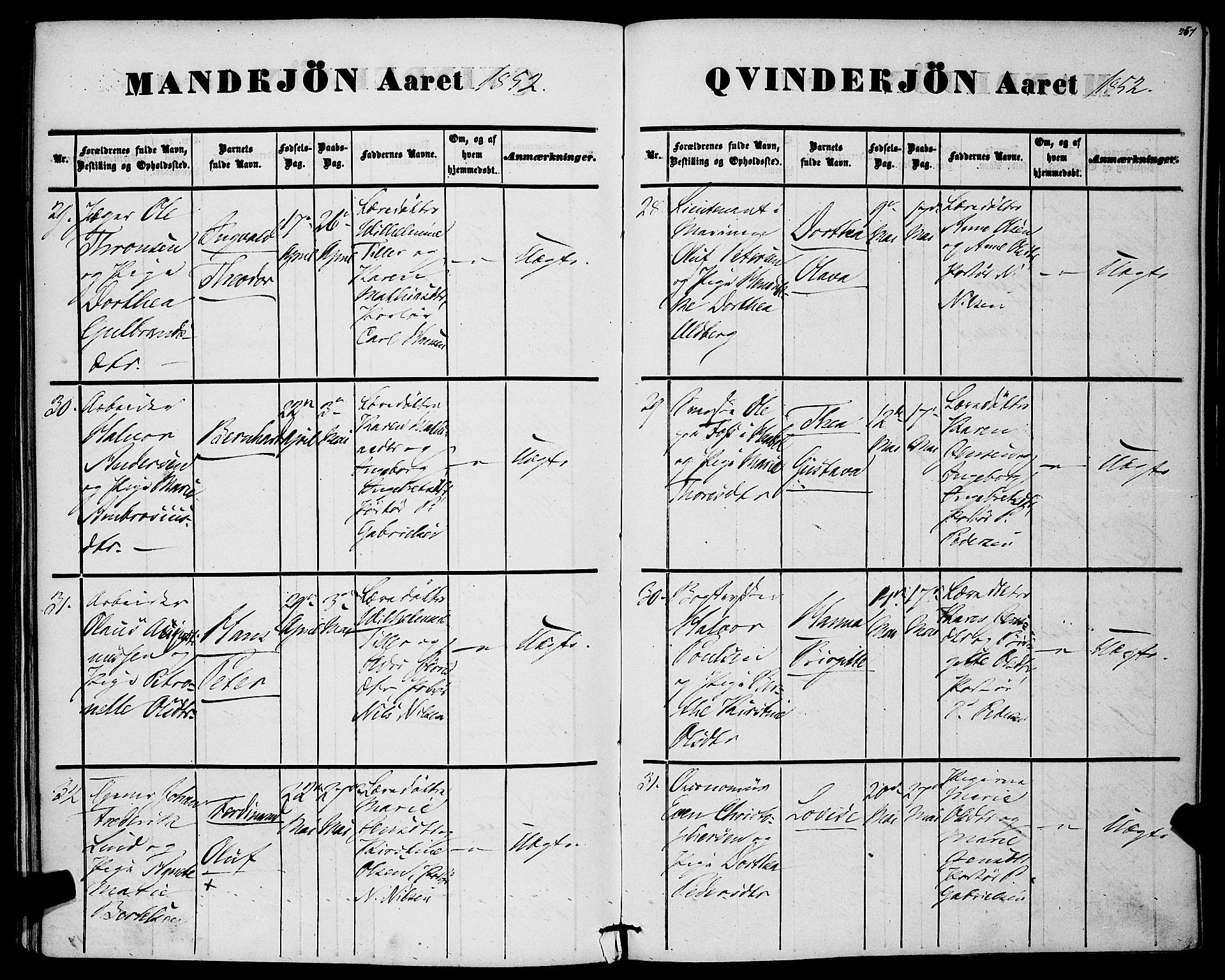 Rikshospitalet prestekontor Kirkebøker, AV/SAO-A-10309b/F/L0003: Ministerialbok nr. 3, 1841-1853, s. 257